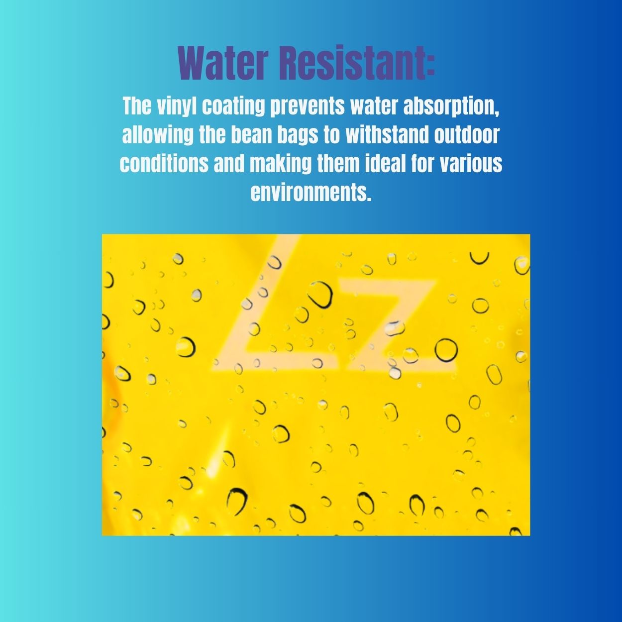 Alphabet Bean Bags Info Graph About Water Resistance
