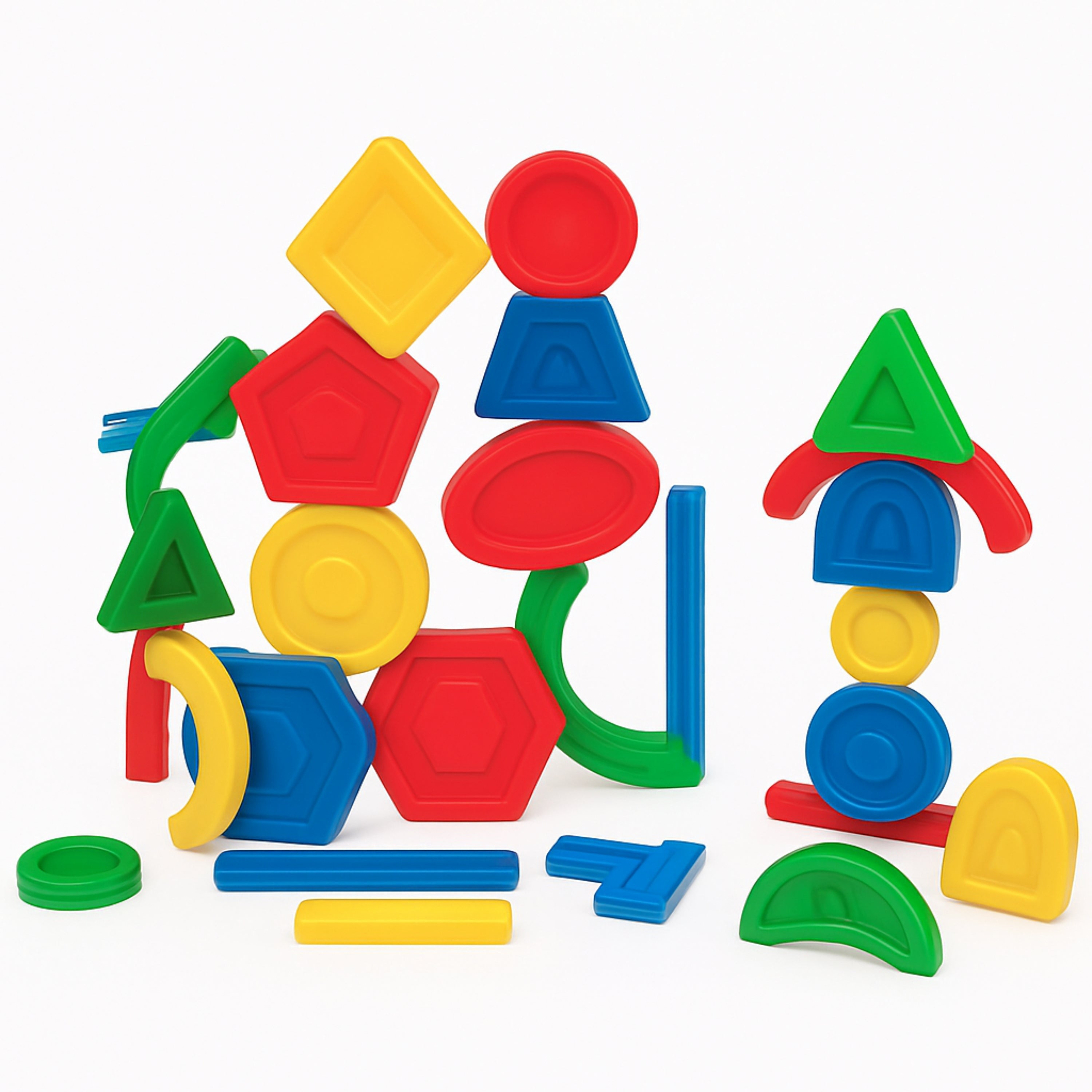 Building Shapes 300-Piece Set – STEM Construction Toy for Preschool and Early Education