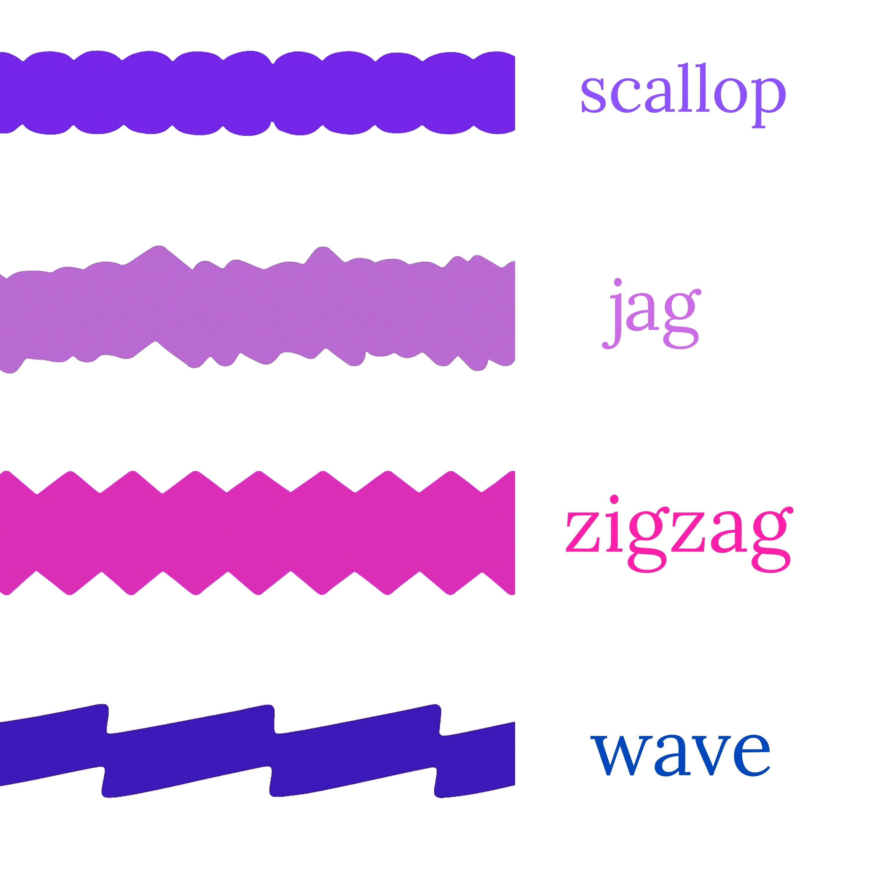 Zanny Pattern Craft Scissors - Set of 4