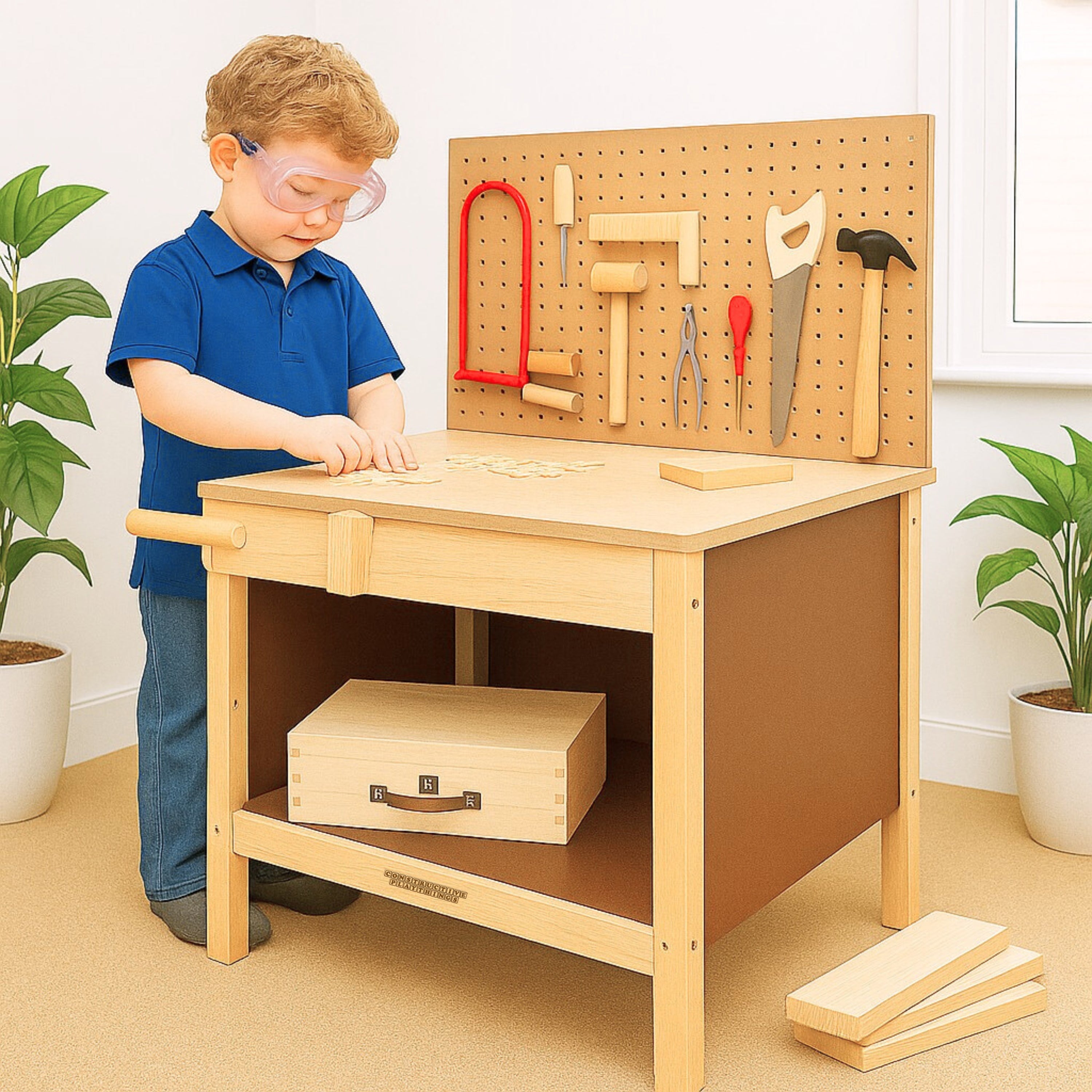 Little Carpenter Kids Wooden Work Bench