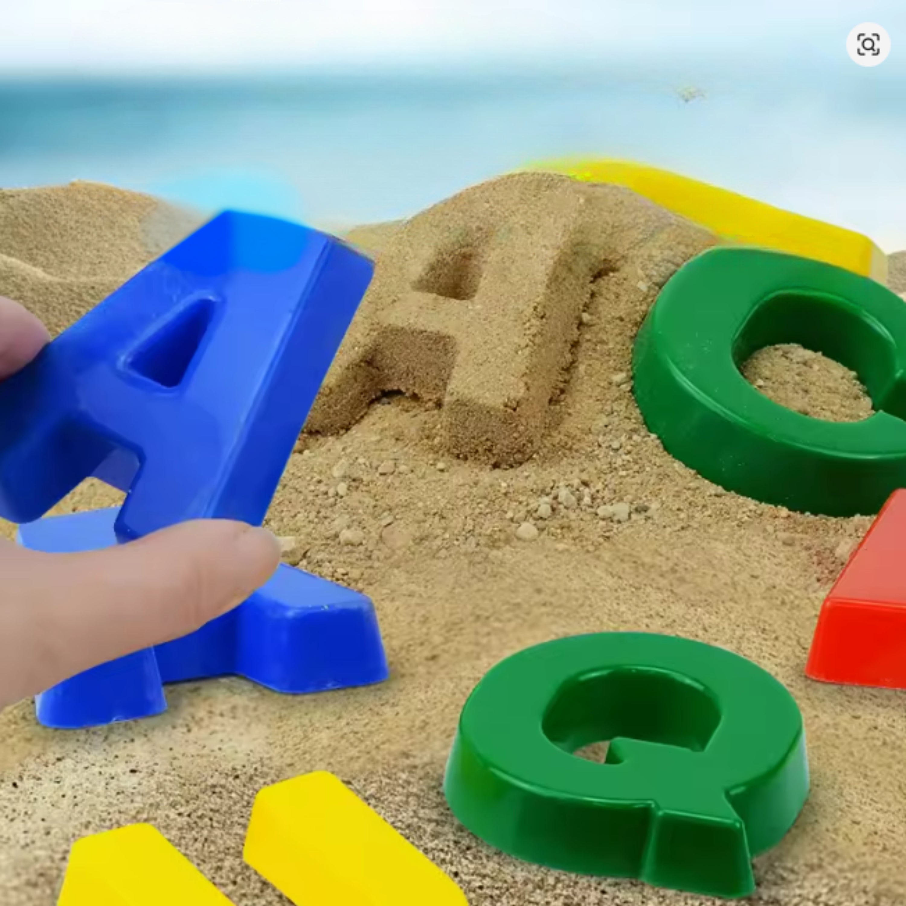 Alphabet Sand Molds – 26 Plastic Uppercase Letter Molds for Sensory Play