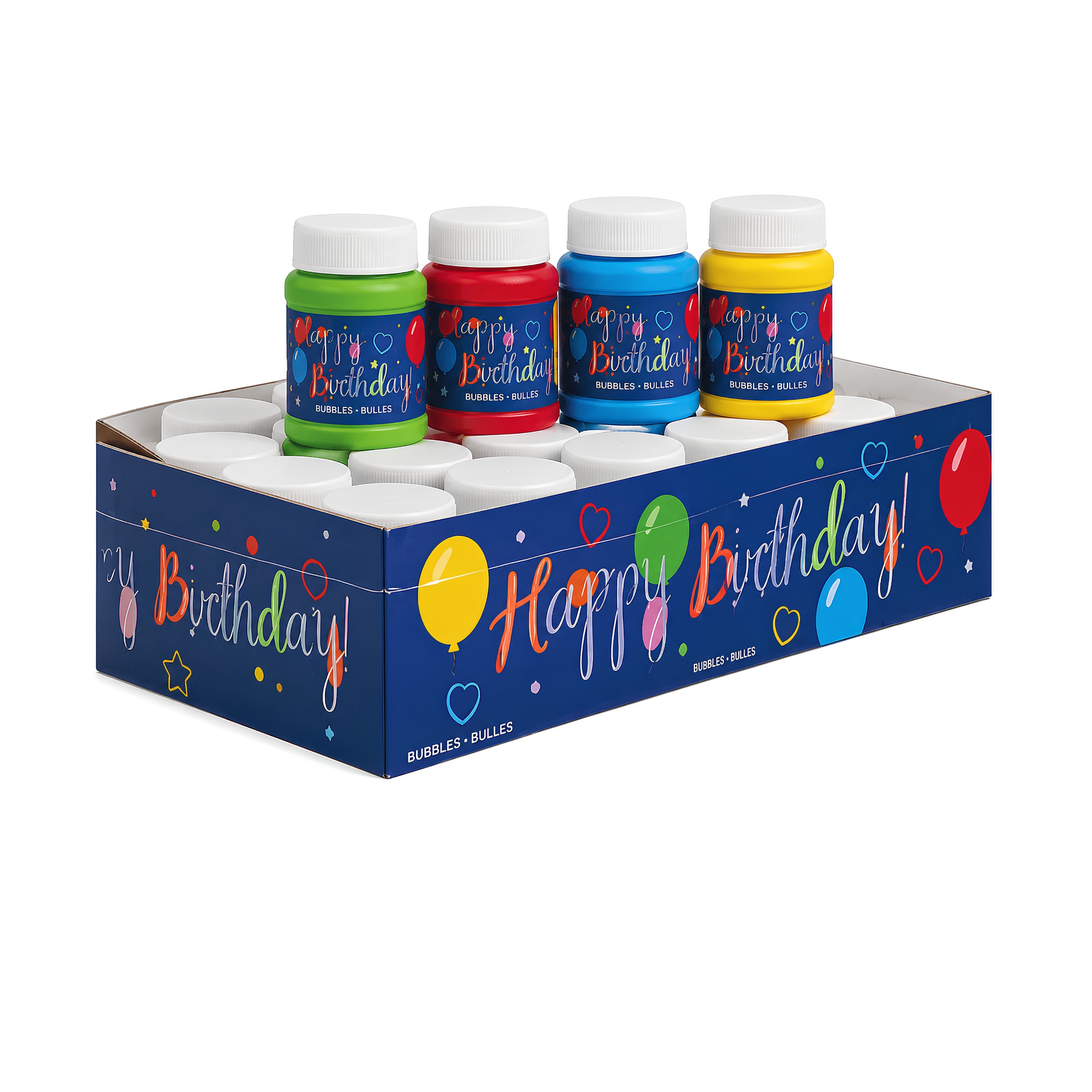 Birthday Celebration Bubbles – Classroom Birthday Bubbles, 1 fl oz Bottles, Set of 24
