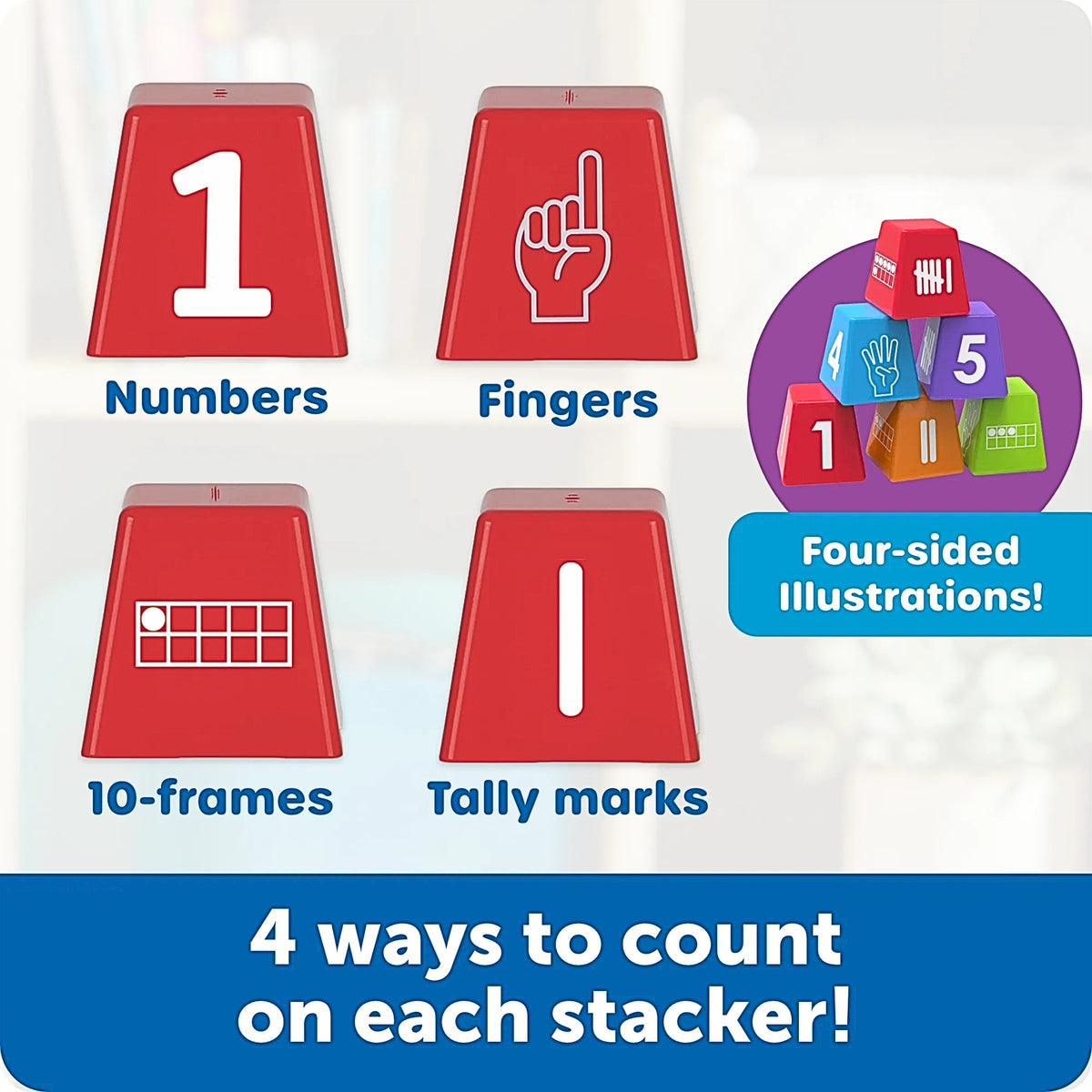 Math Mosaics, Number Stackers & Geometry STEM Challenge Set