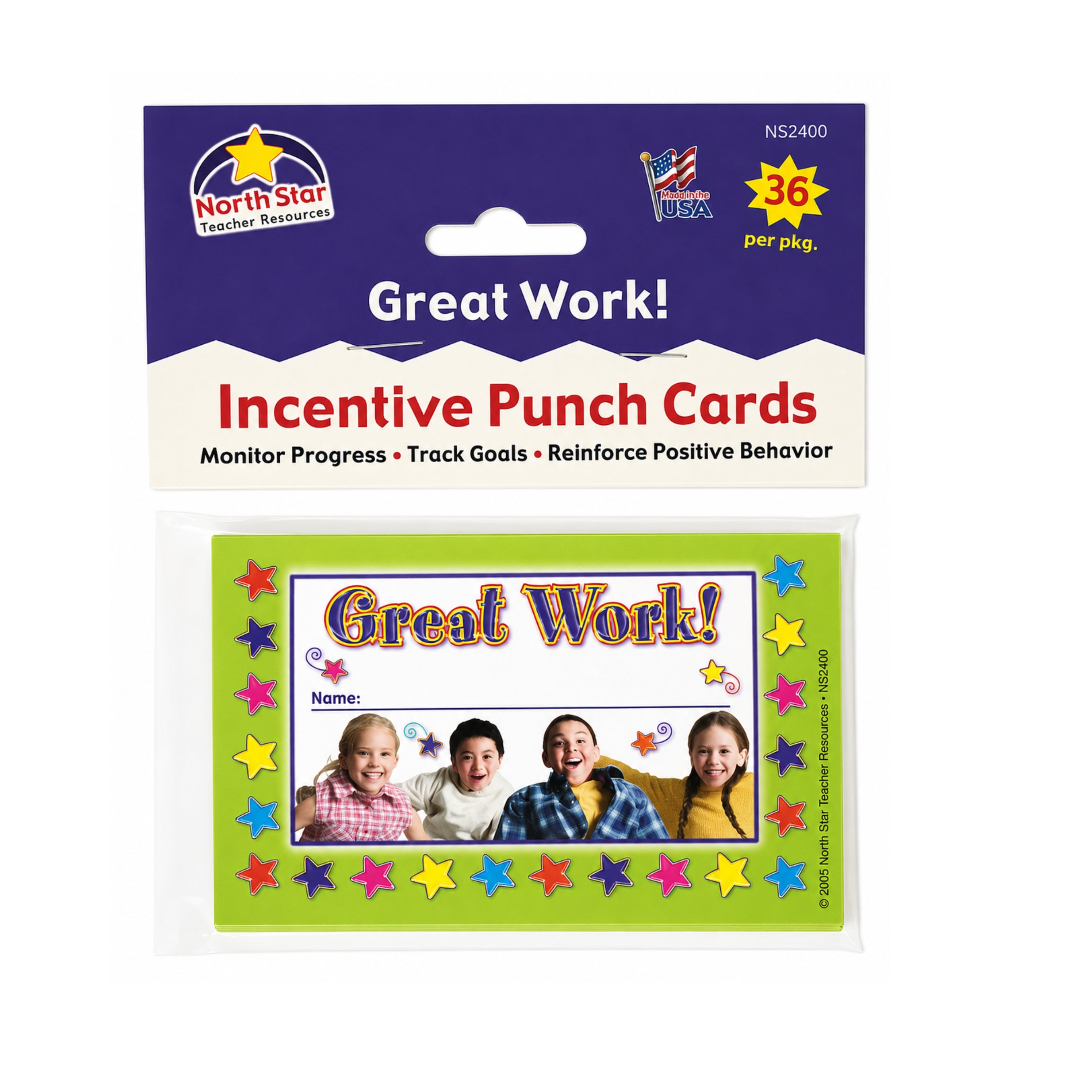 Great Work! Incentive Punch Cards - Set of 36