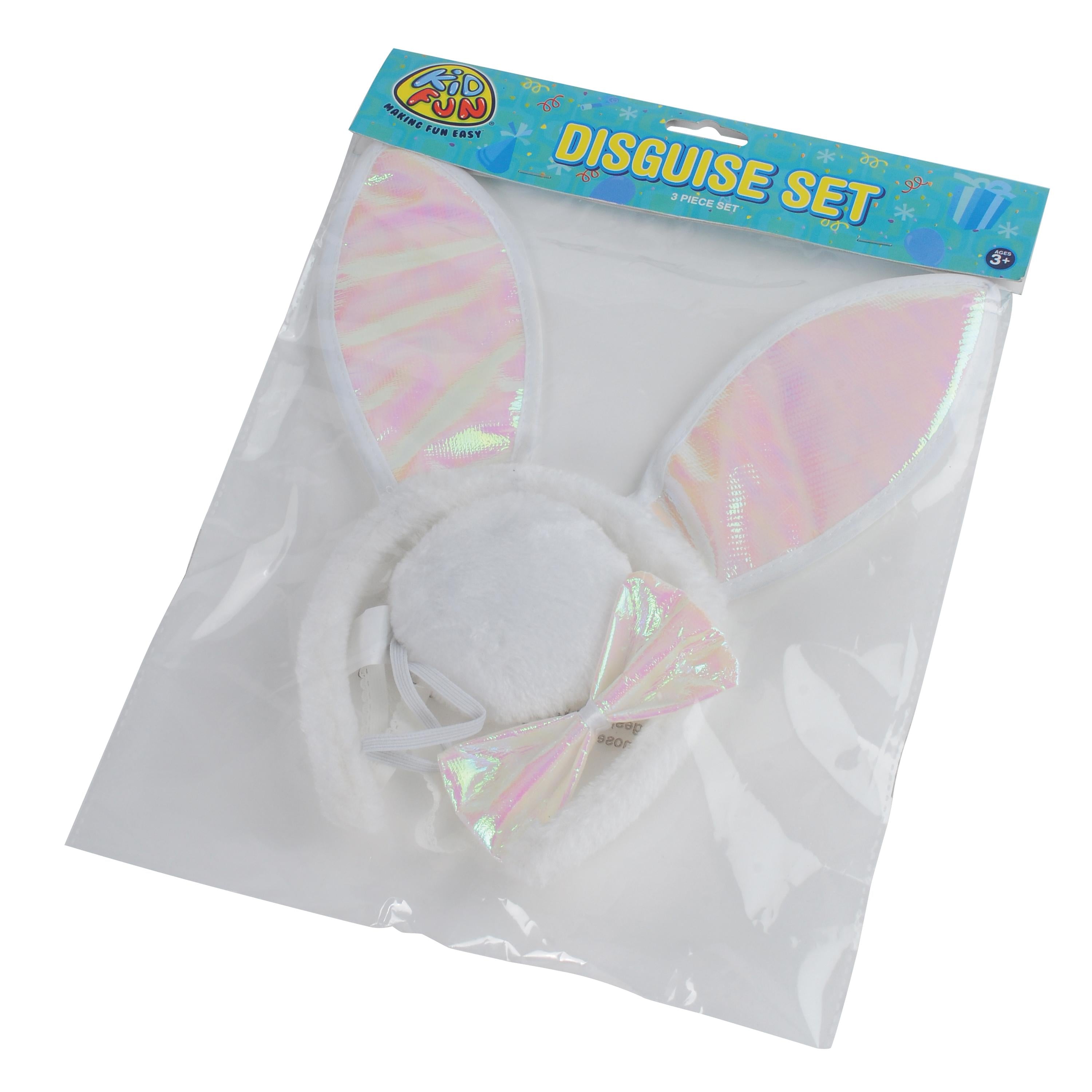 Kids Bunny Dress-Up Set – Ears, Bow Tie & Tail for Preschool Dramatic Play