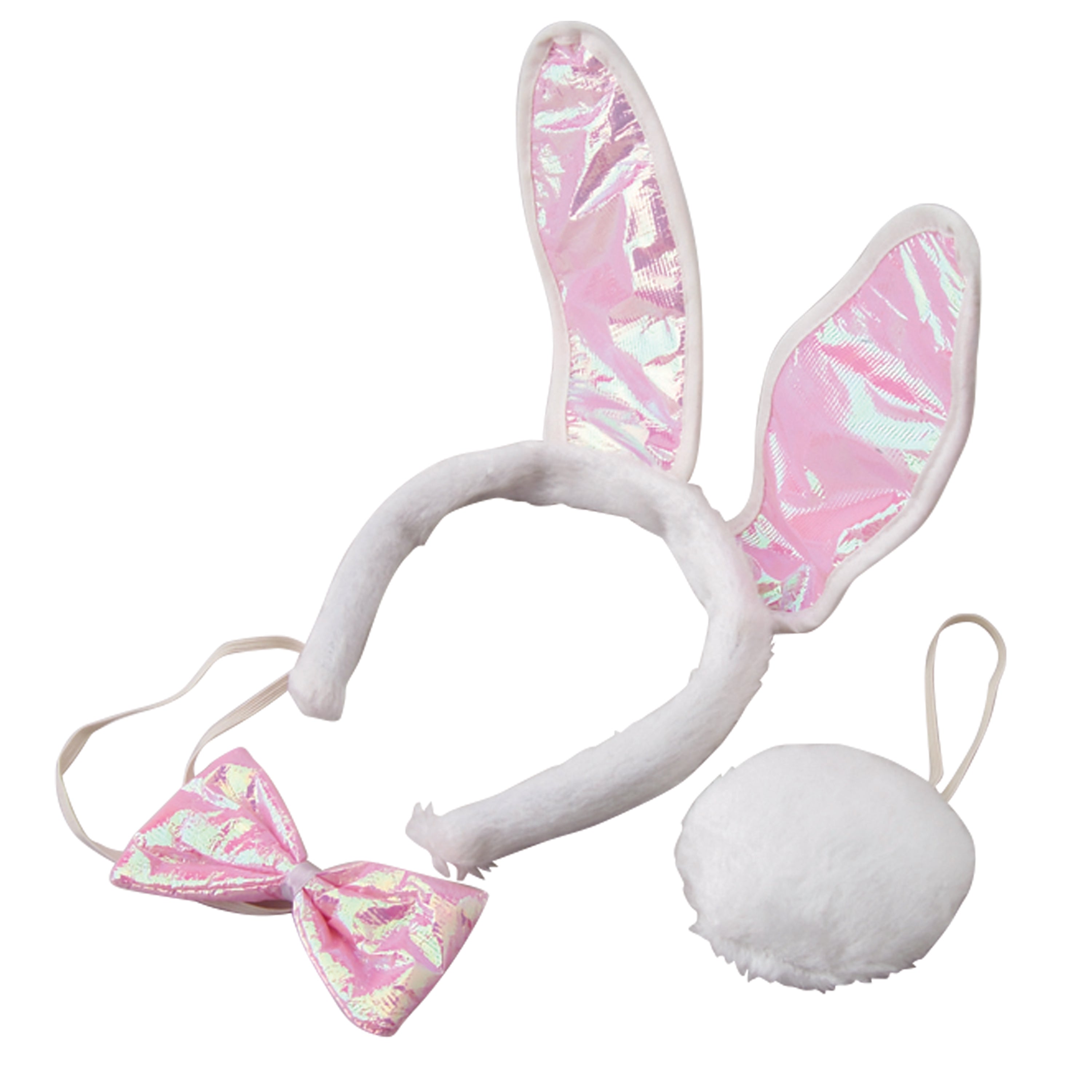 Kids Bunny Dress-Up Set – Ears, Bow Tie & Tail for Preschool Dramatic Play