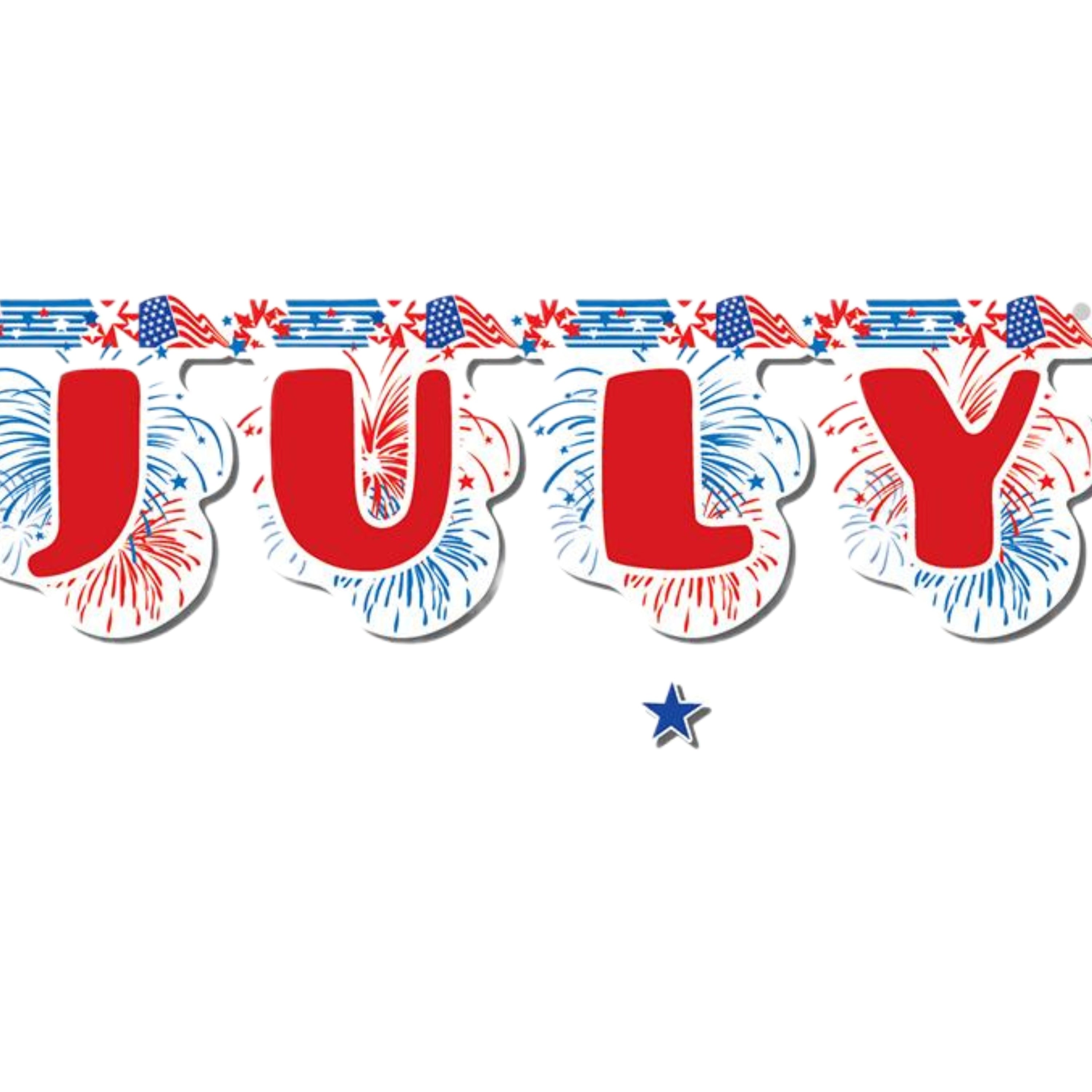 Happy 4th of July Classroom Banner Decoration