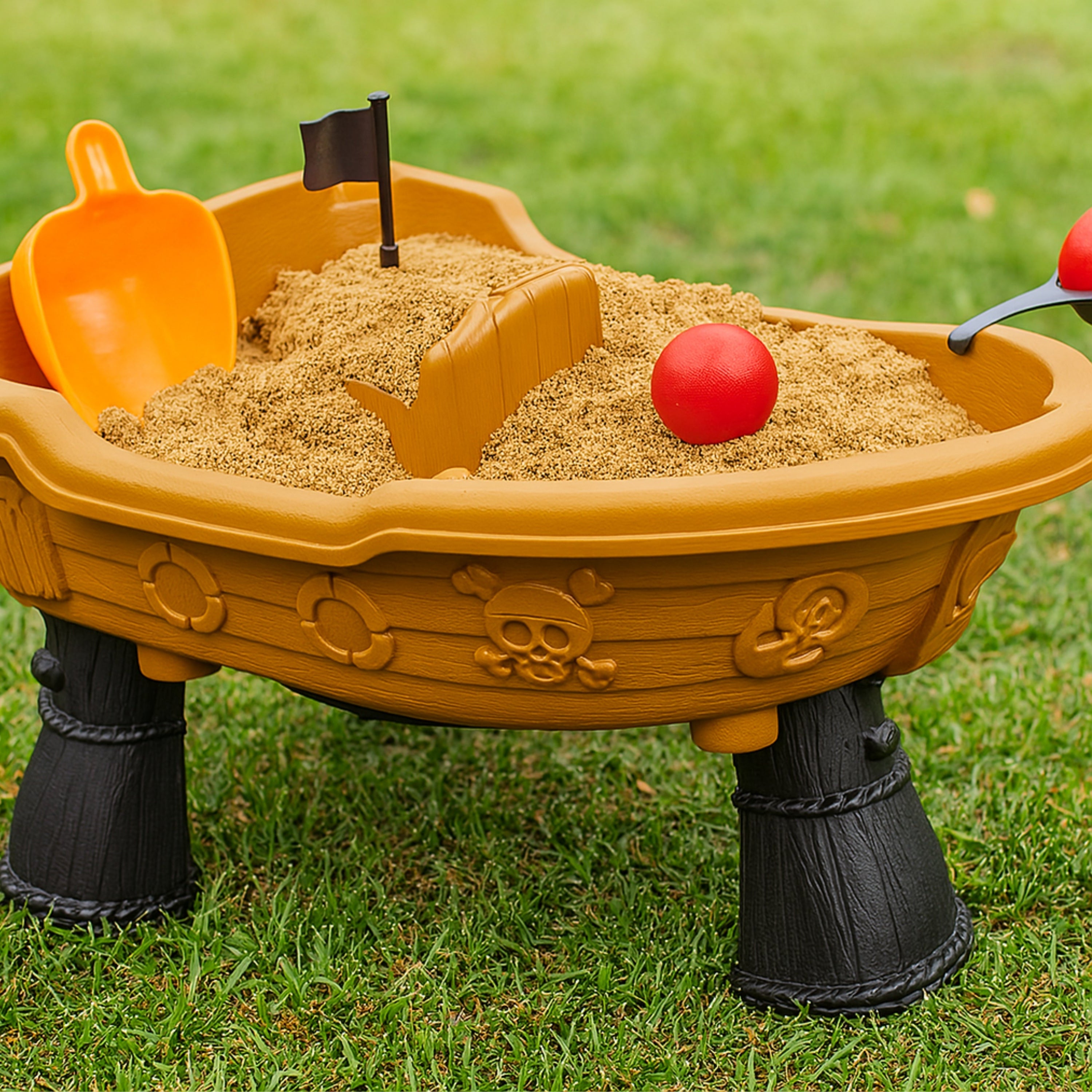 Sensory Voyage Sand & Water Table – Indoor/Outdoor Ship-Themed Water Play Table for Toddlers 18+ Months