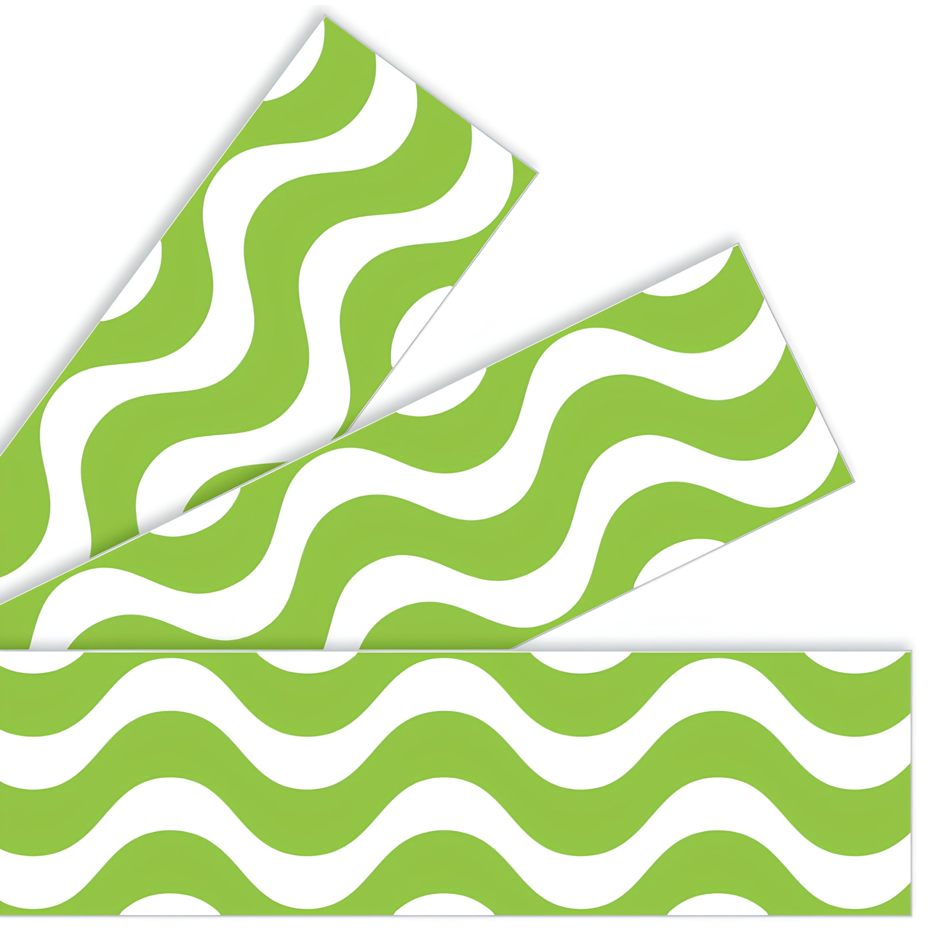 Wavy Bulletin Board Border Trimmers - Lime Green