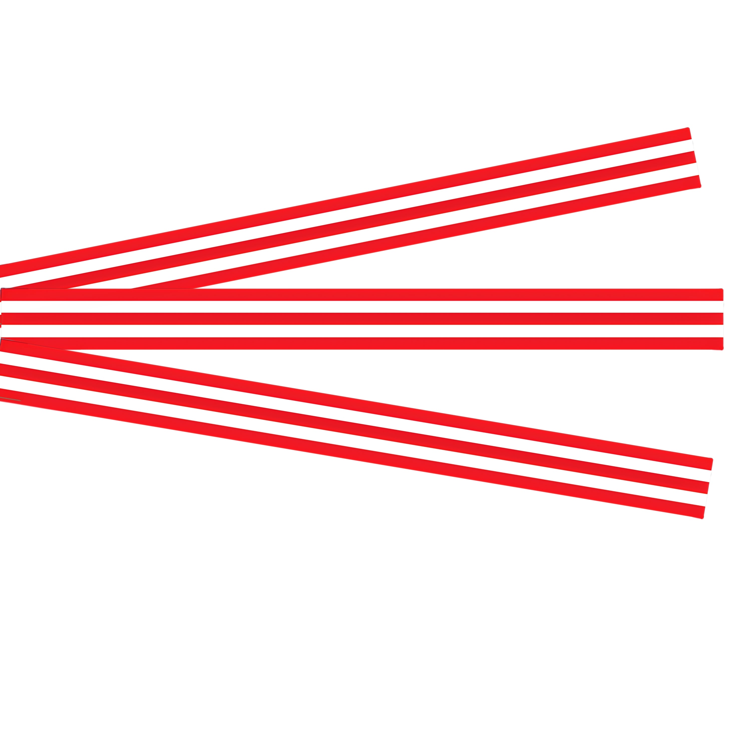 Red and White Stripes Straight Border Trim 12 Pack