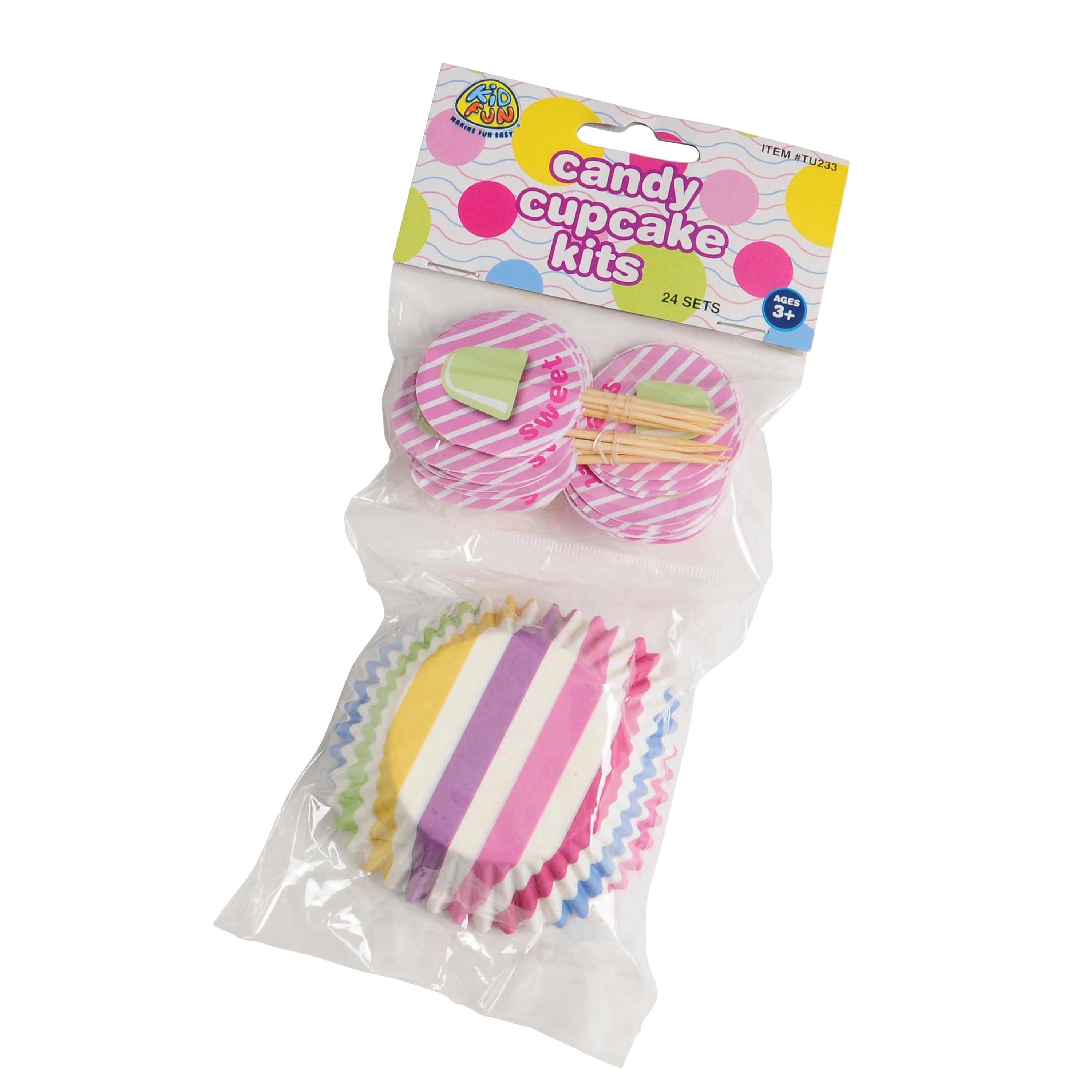 Pretend Baking & Craft Cupcake Liner & Pick Set – 24 Pack
