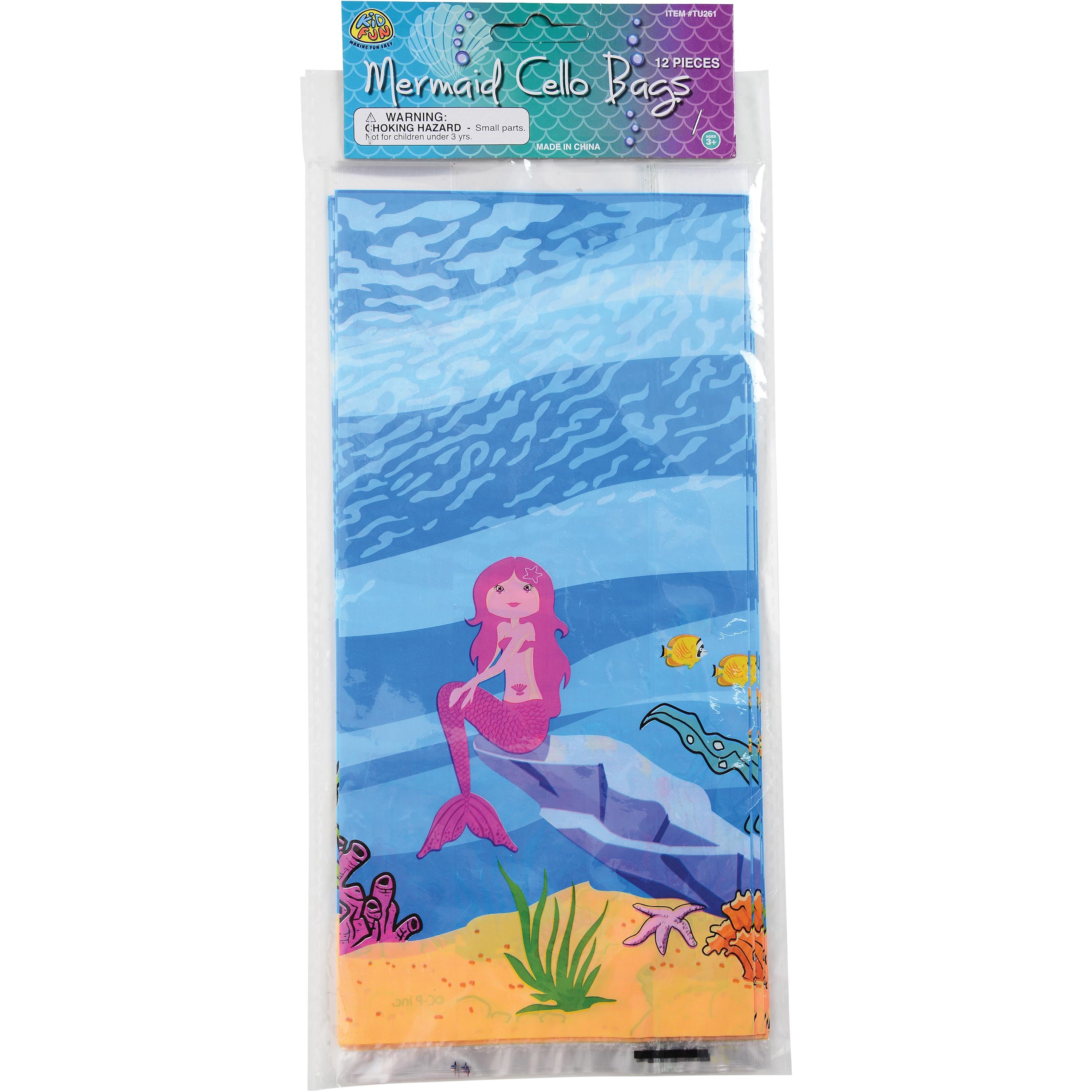 Mermaid Cello Party Bags – 12-Pack