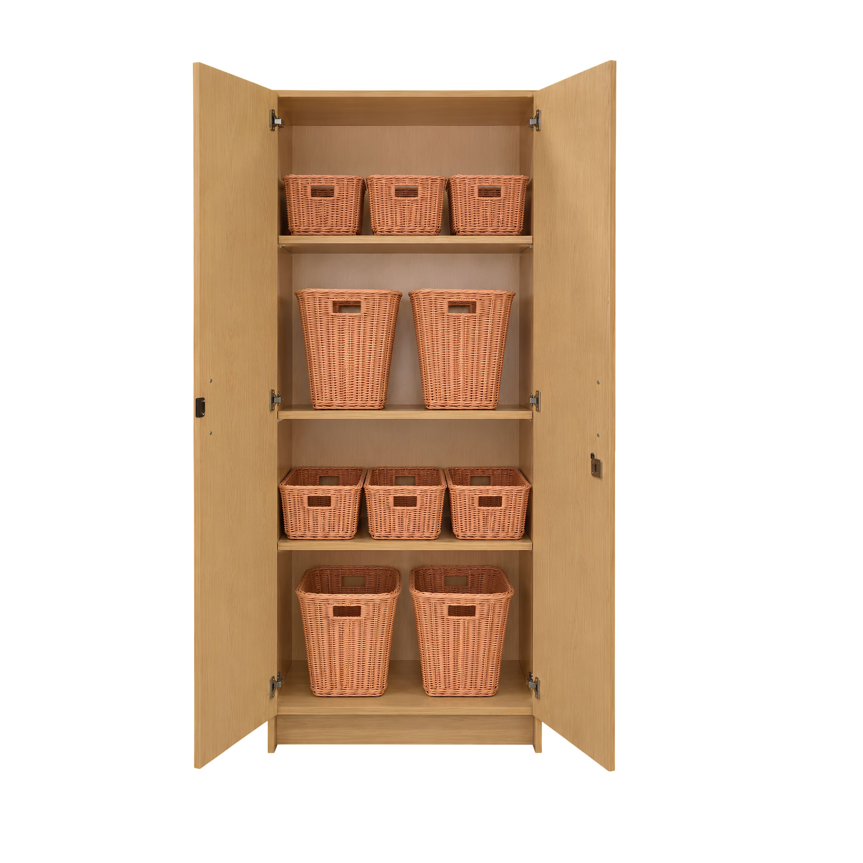 Teacher Storage with Basket Organizers