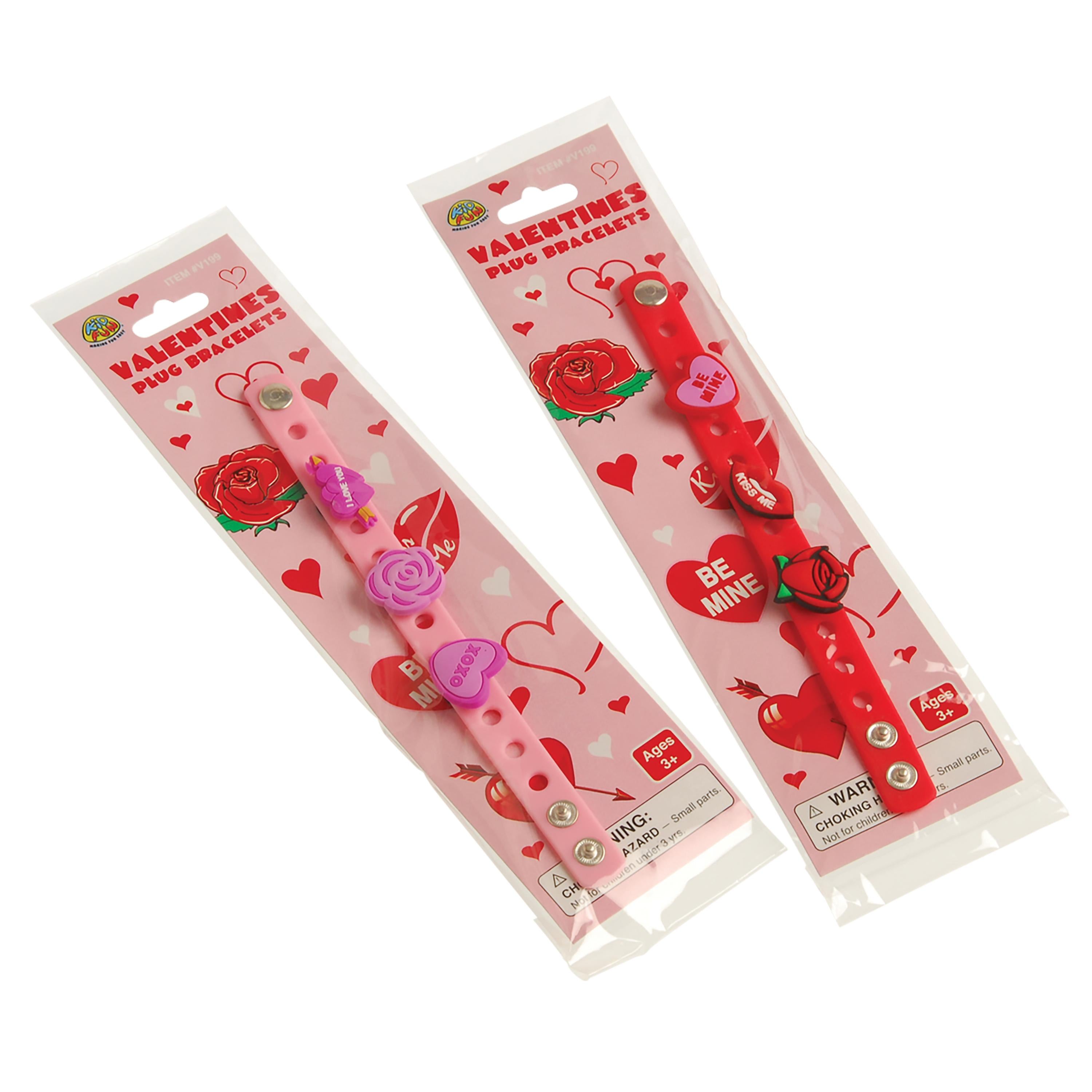 Valentine’s Plug Bracelets – Set of 6