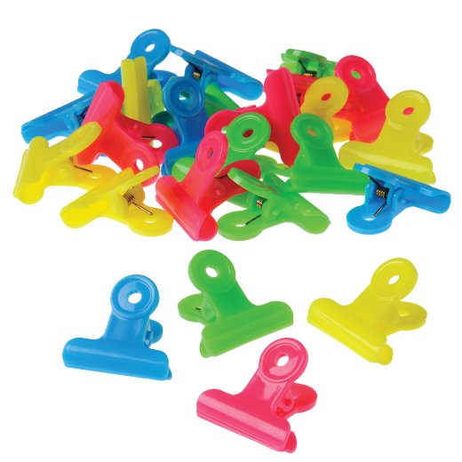 Colorful Plastic Mini Clips - Set of 24