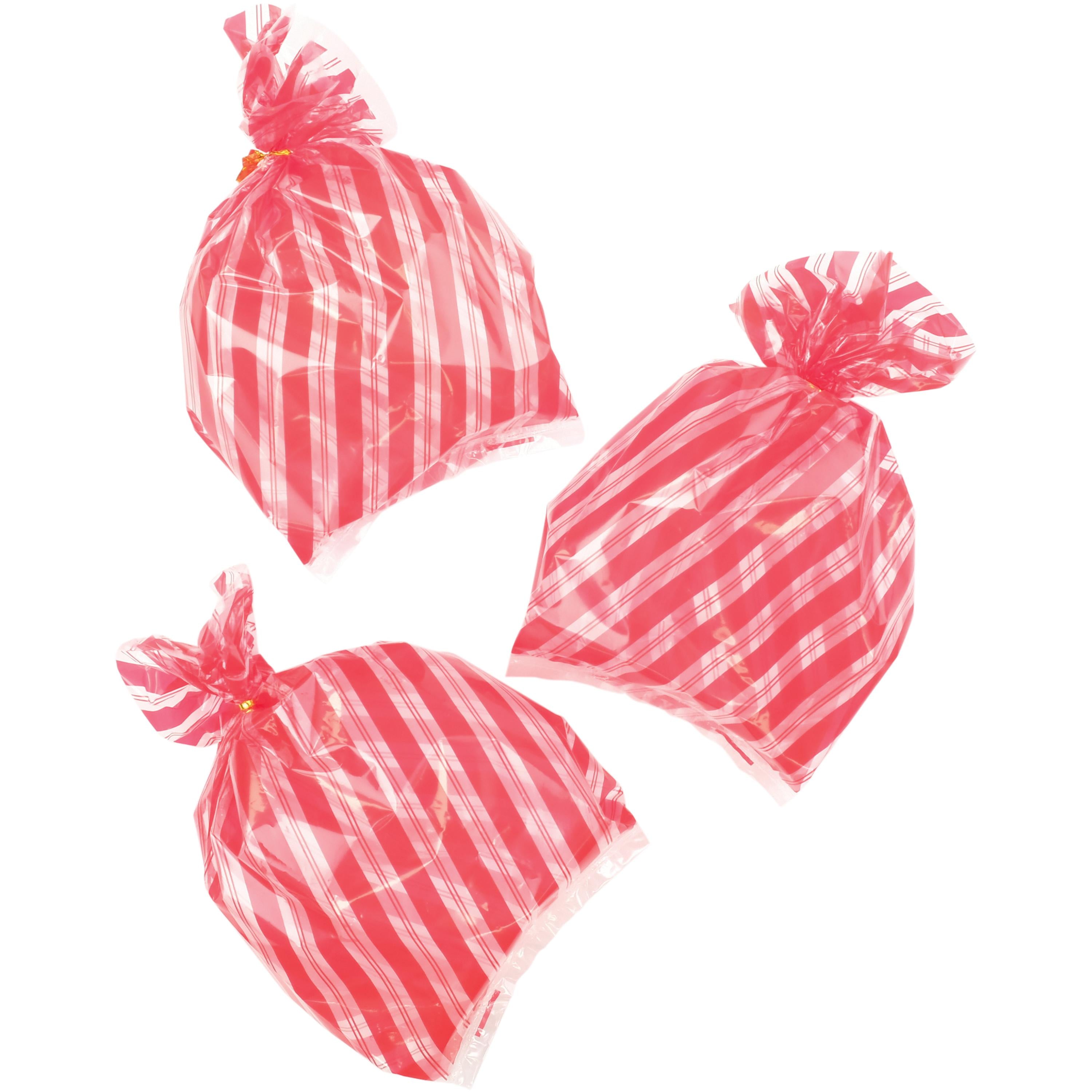 Stripe Cello Bags – 12-Pack