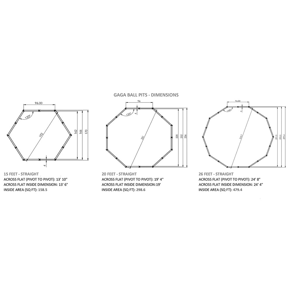 20 Foot GaGa Pit Diagram