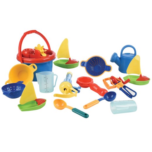 Sand & Water Table Play Set with Funnels, Scoops & Boats