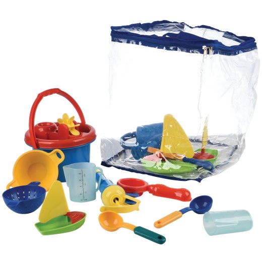 Sand & Water Table Play Set with Funnels, Scoops & Boats