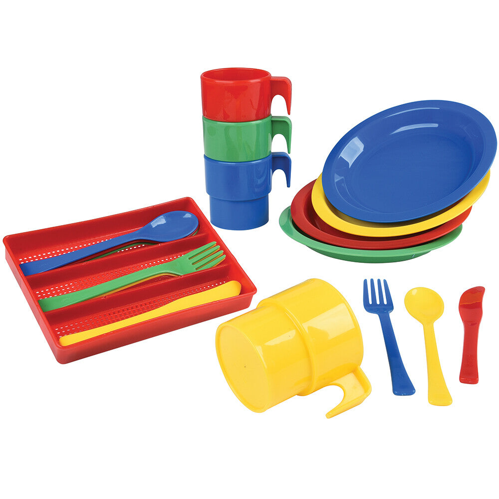 Indestructible Play Dishes in Primary Colors
