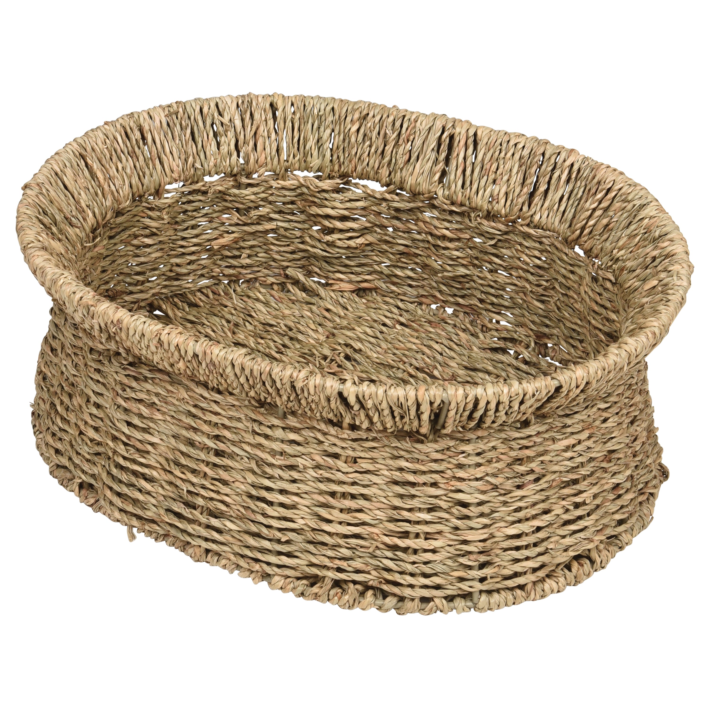 Seagrass Oval Storage Baskets, Set of 3