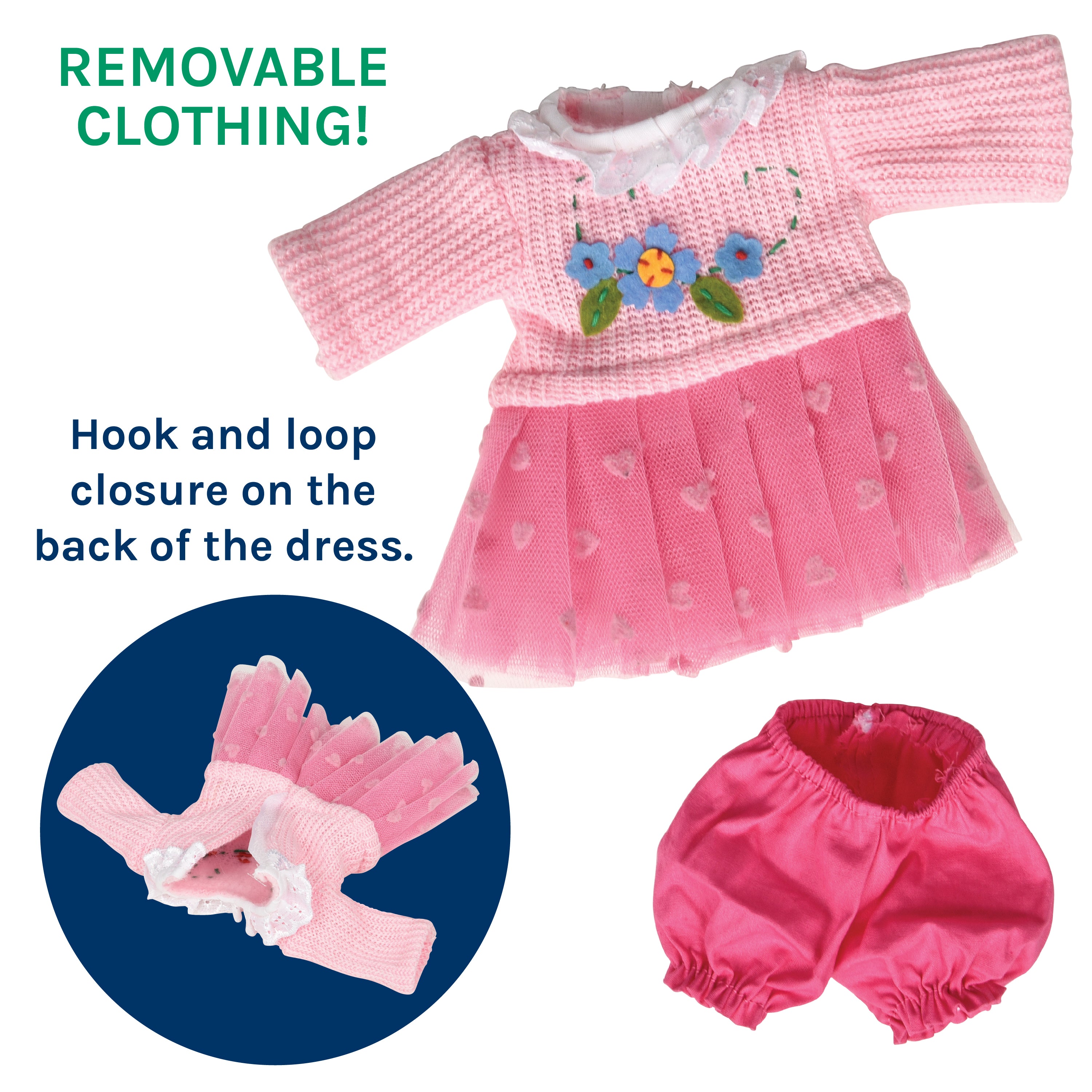 Multicultural Soft and Cuddly Jasmine Doll | 11 Inch Plush Ragdoll with Removable Clothing