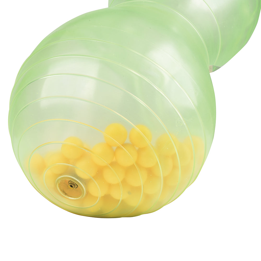 Close-Up of Sensory beads Inside Rumble Roller Toy