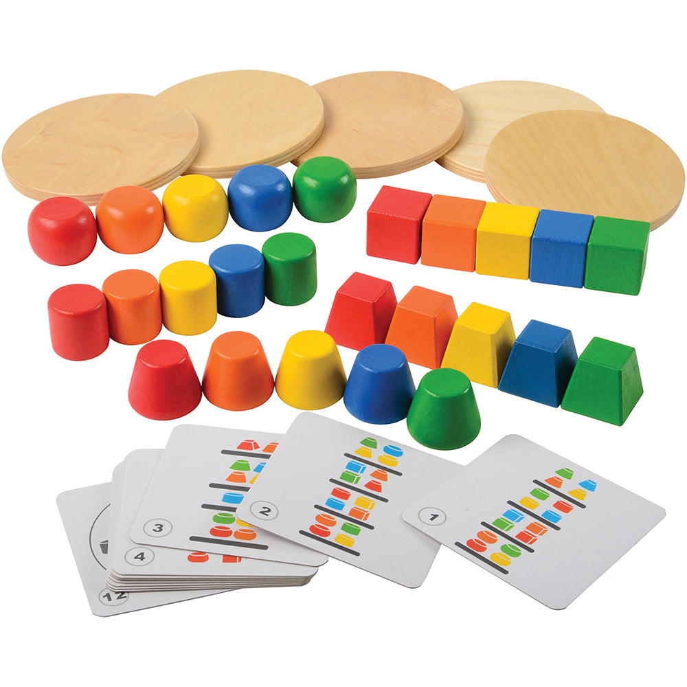 3-D Geometric Stacker with Activity Cards