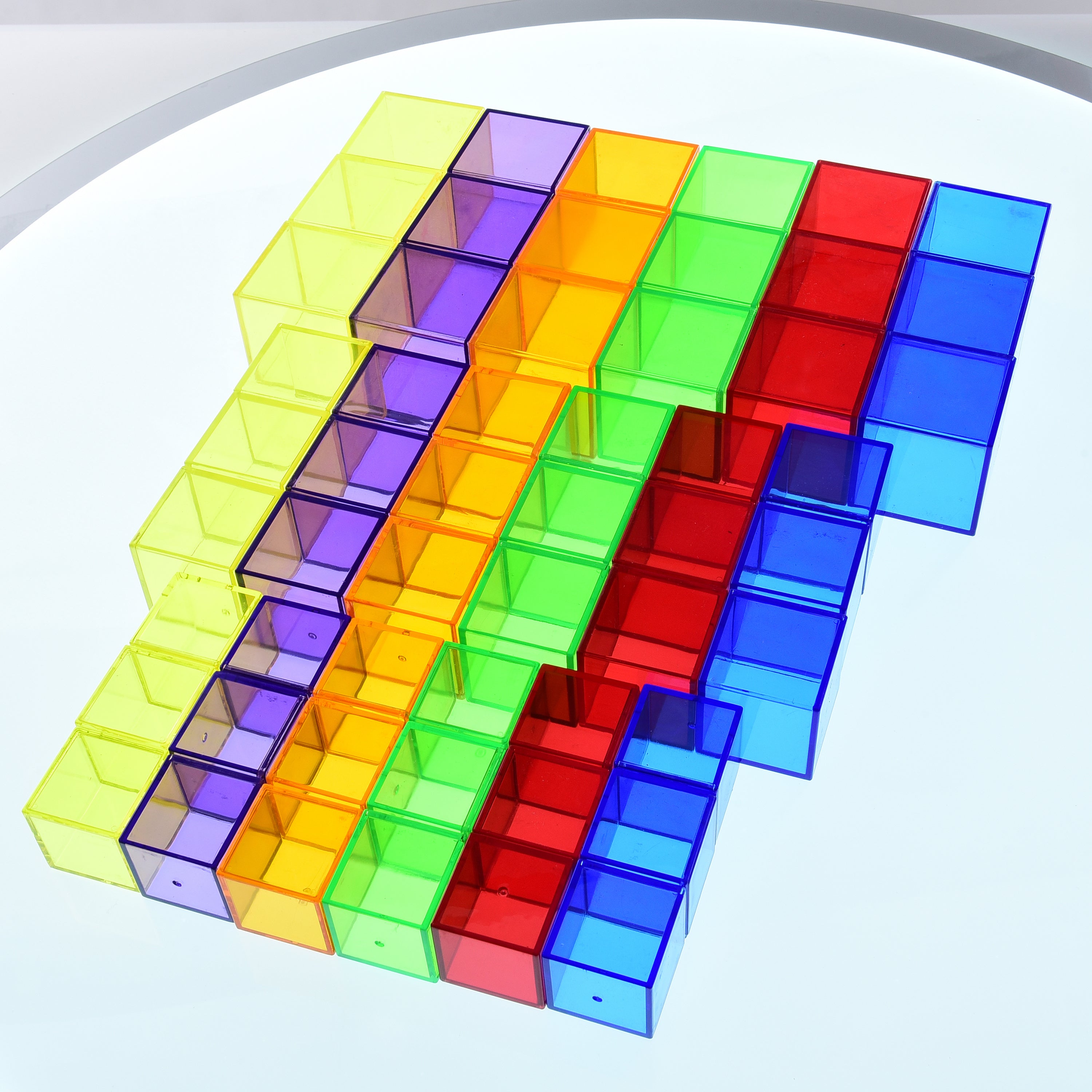 Translucent Cube Blocks 54 pc. Set