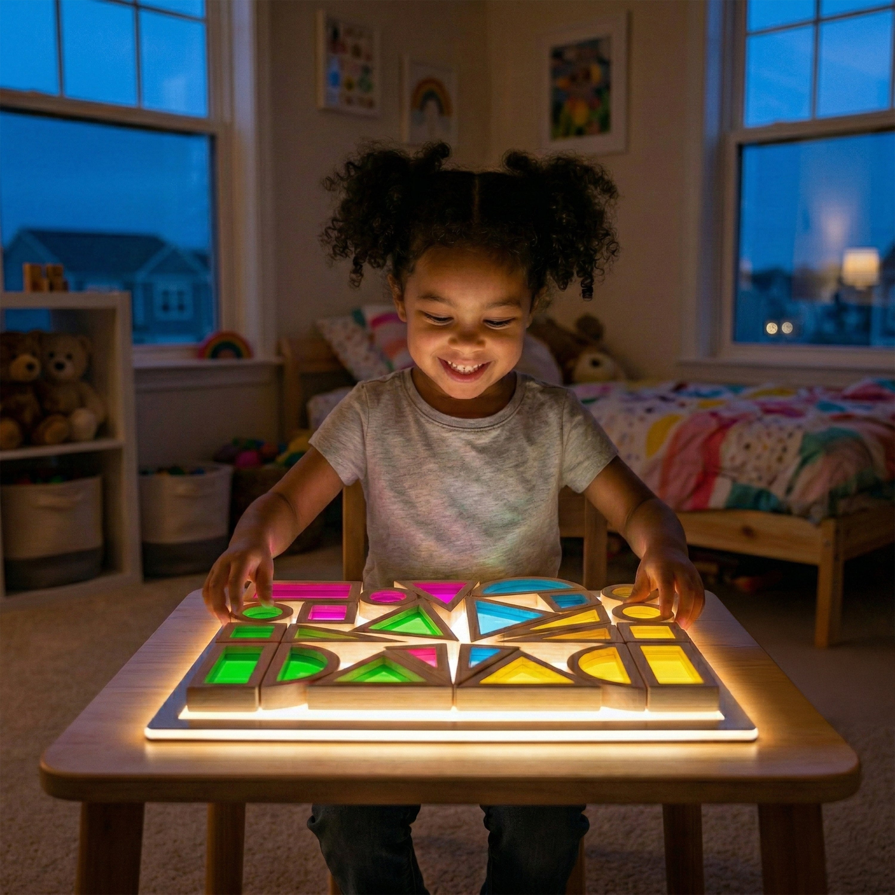 STEM Color Mixing Building Blocks | 24-Piece Light Table Set