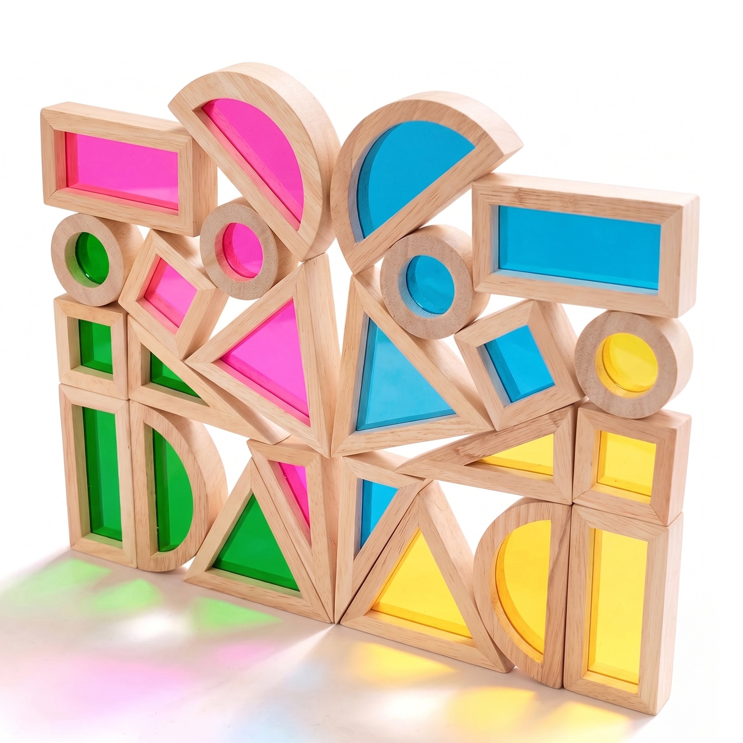 STEM Color Mixing Building Blocks | 24-Piece Light Table Set