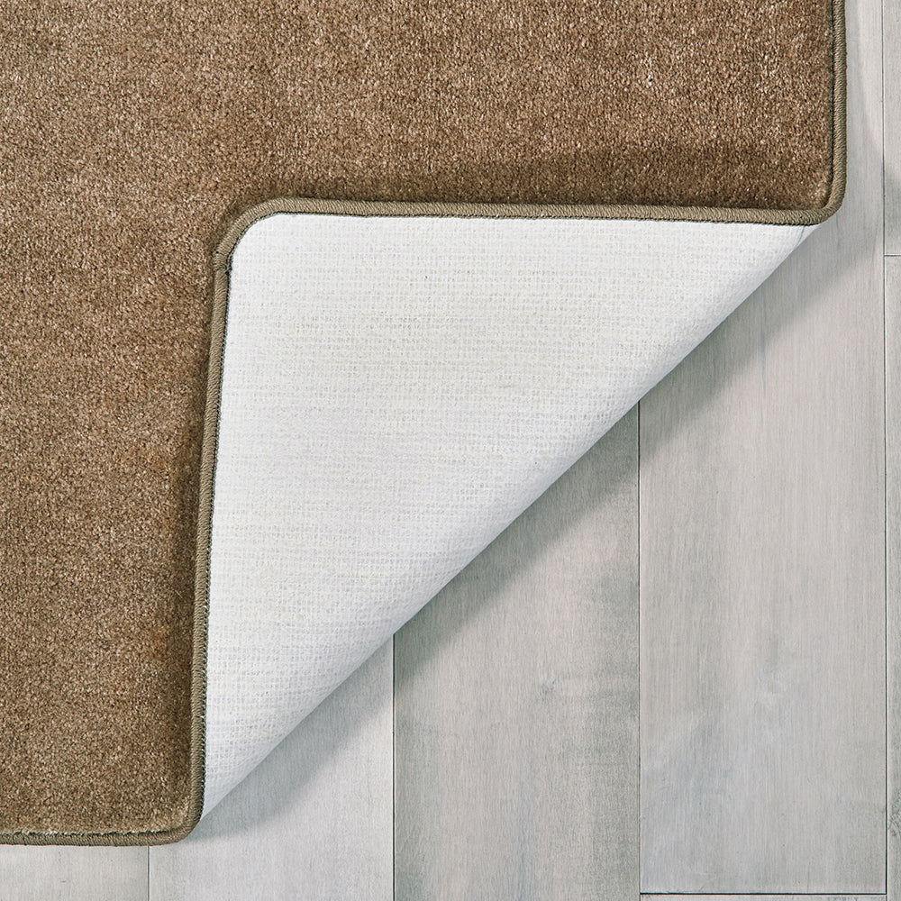 Close-up of backing on Carpet for Kids® Sahara 4' x 6' Rectangle Classroom Rug