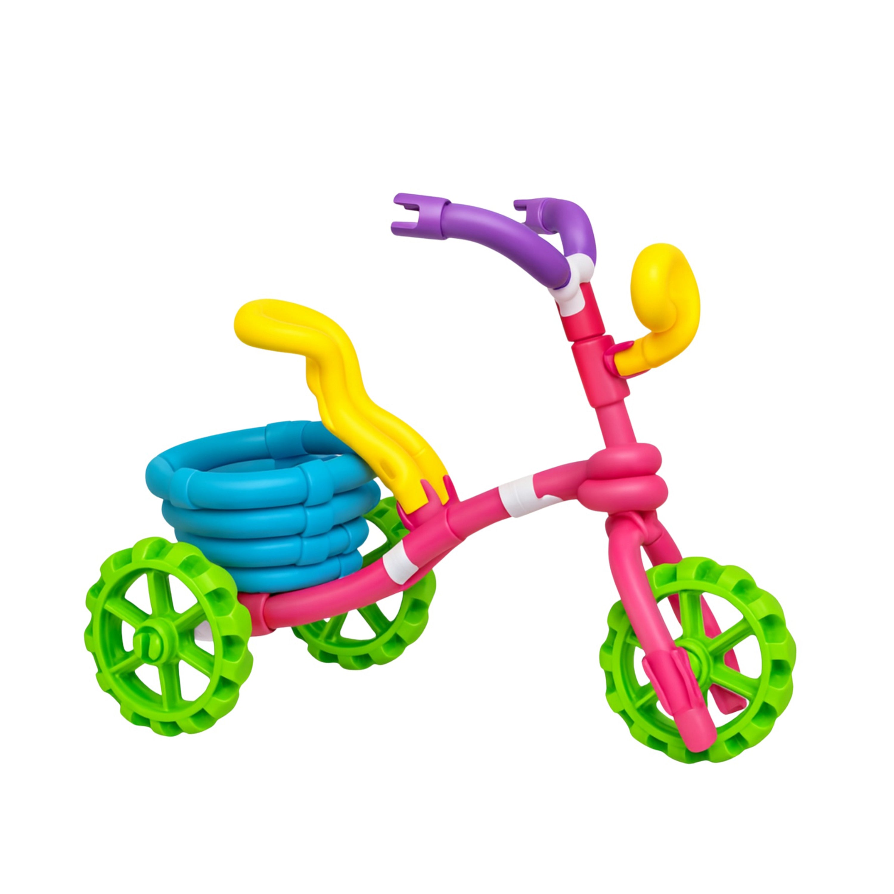 Bend-A-Build™ 94-Piece Flexible STEM Construction Toy Set | Open-Ended Building Tubes & Connectors