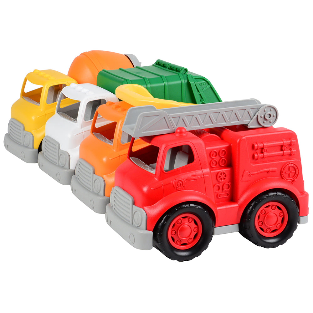 Chunky Community Helpers Vehicle Set | 4-Piece Push & Roll Trucks