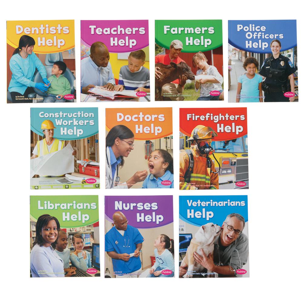 Pebble Books® Our Community Helpers Book Set, Softcover - 10 PC