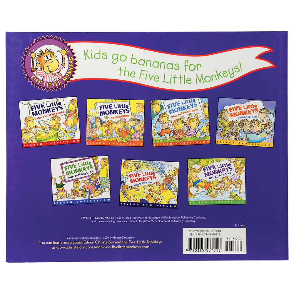 Back View of Five Little Monkeys Book