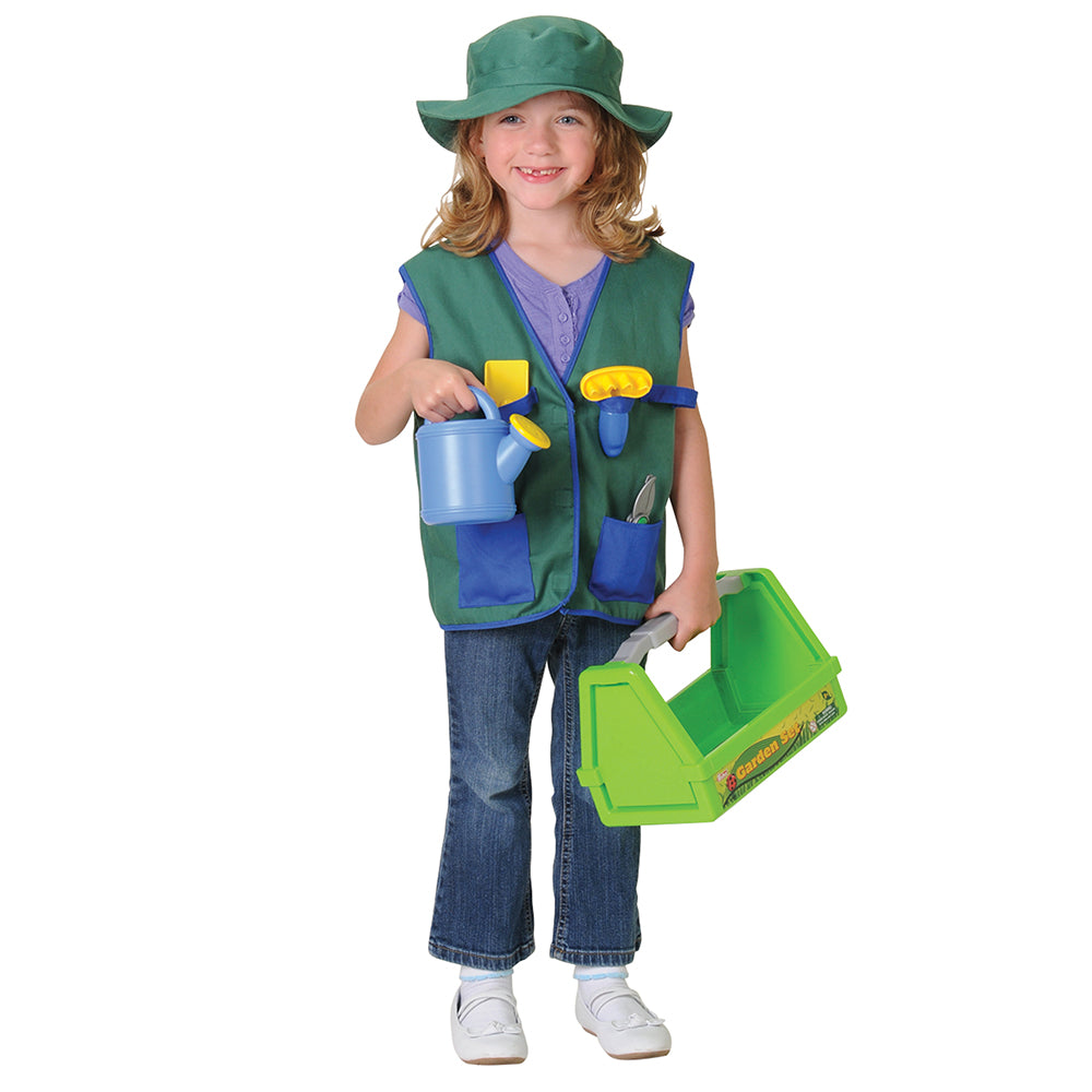 Gardener Career Dress-Up & Tool Set | 19-Piece Pretend Play Outfit for Toddlers