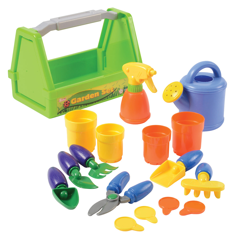 Pretend Play Gardening Tool Set with Carrying Tote