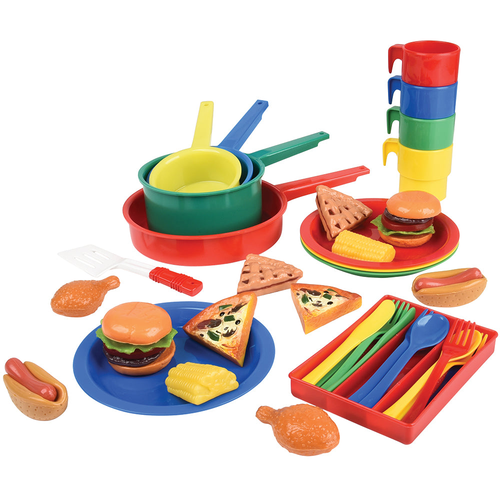 Toy Kitchenware Set with Pretend Food
