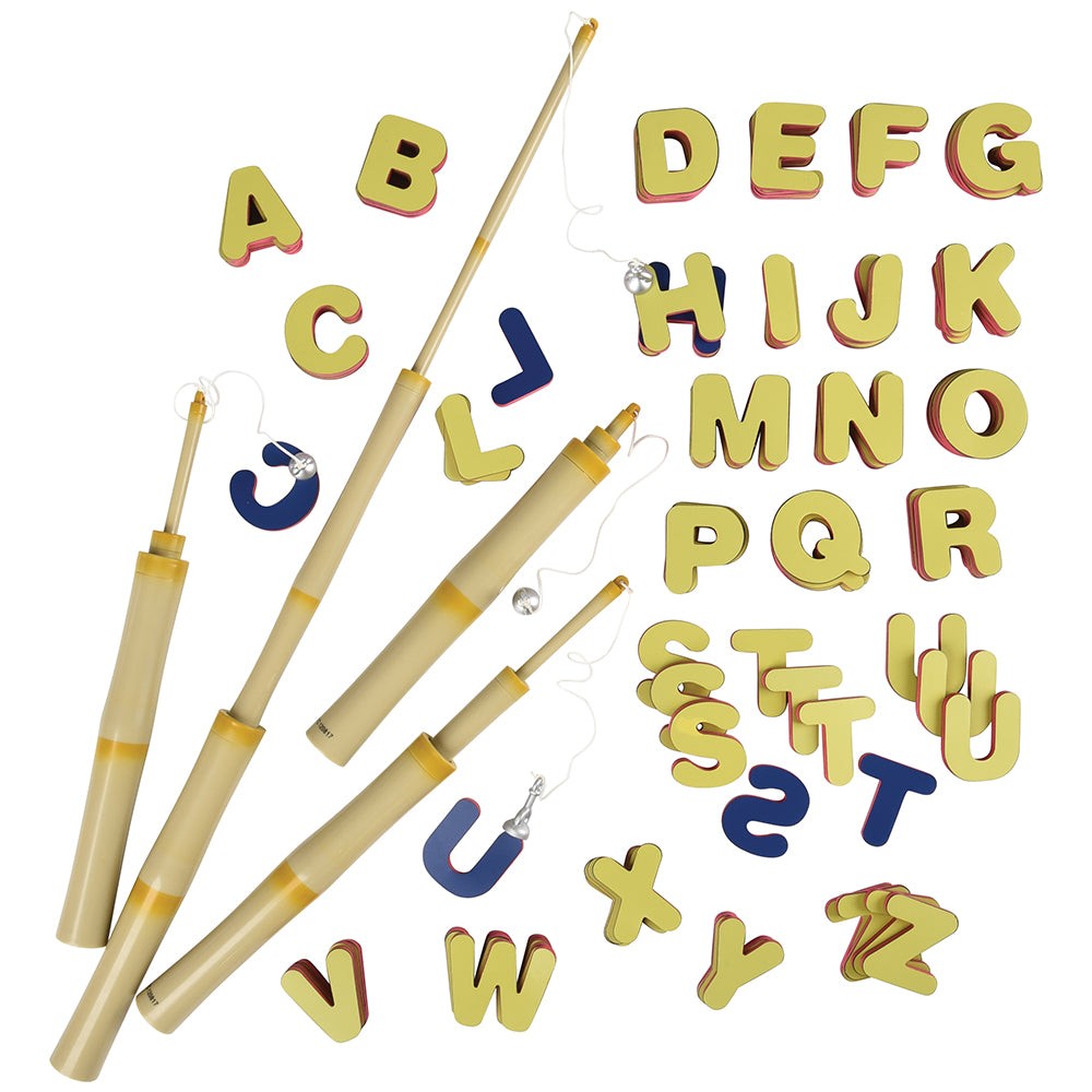 A-B-C Magnetic Fishing Learning Set with 4 Poles