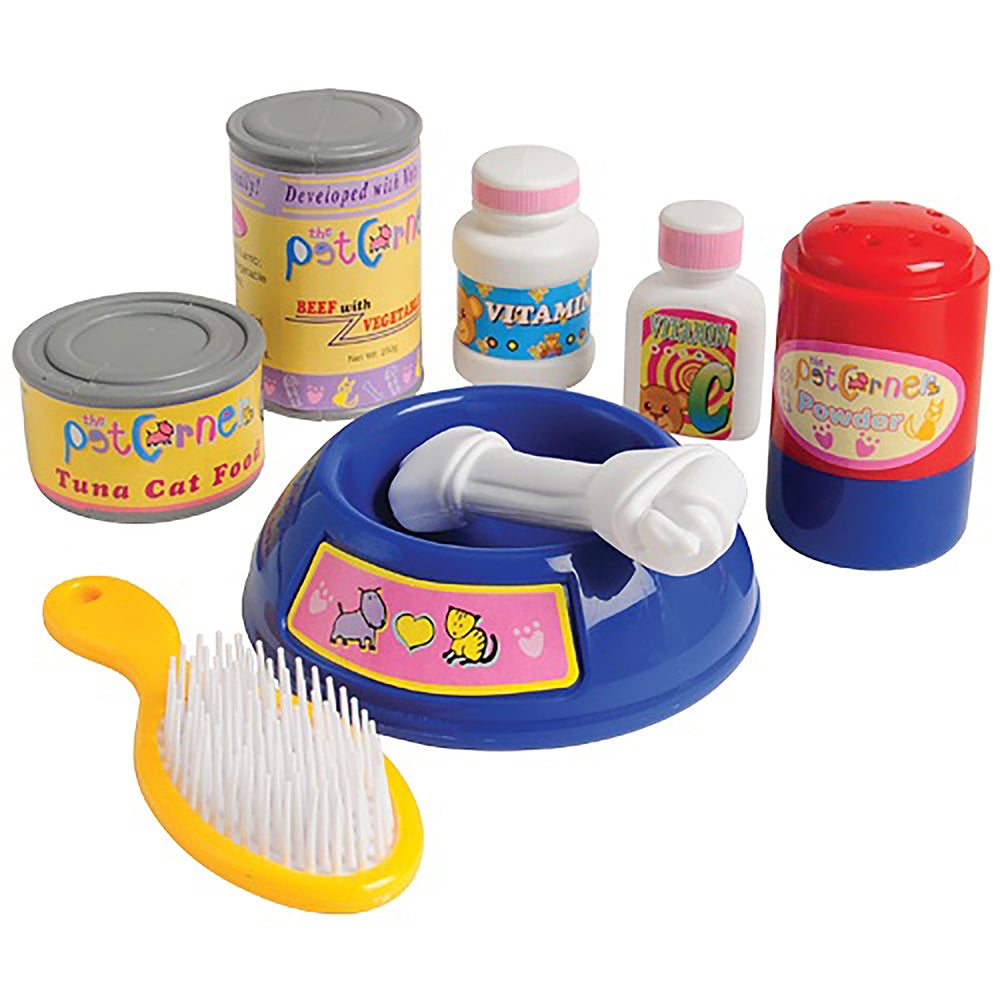 Play Vet Accessories Include Pretend Food and Plastic Bone