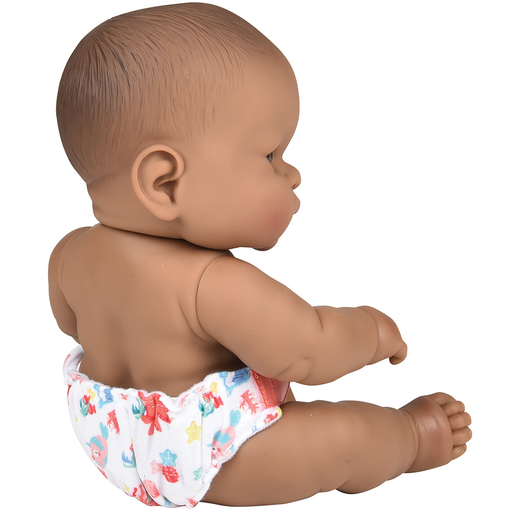 Back View of Huggable 14" Hispanic Baby Doll