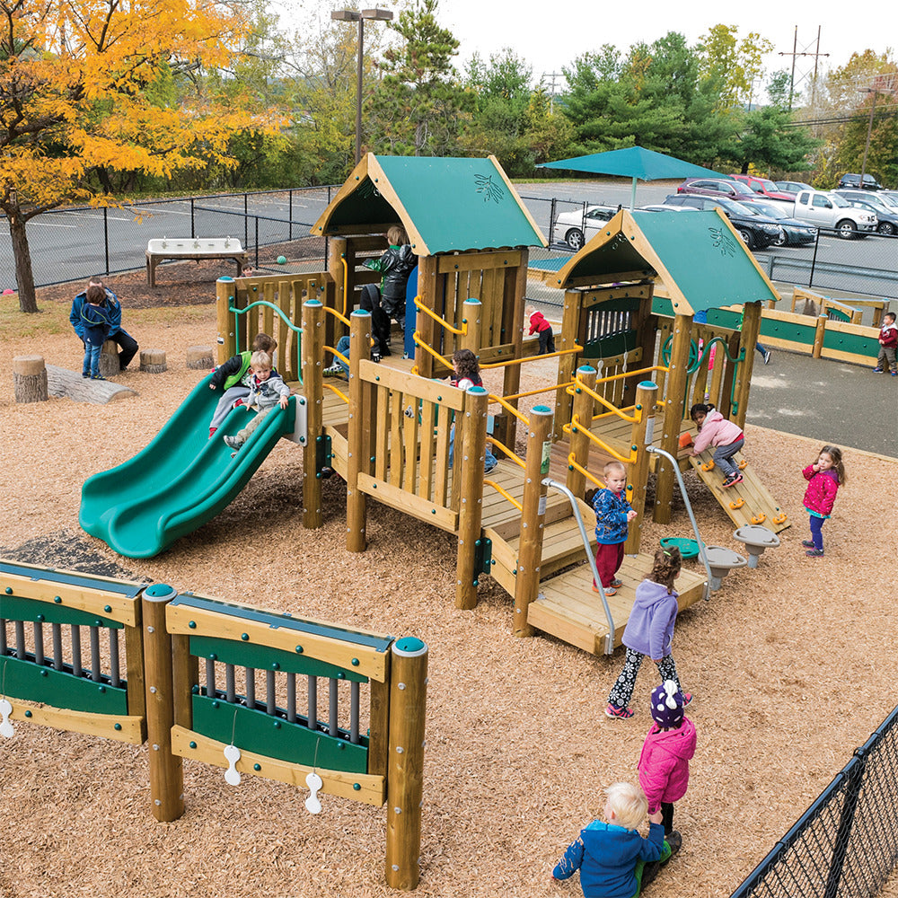 Playground Hamlet made from Recycled Metal and Plastic