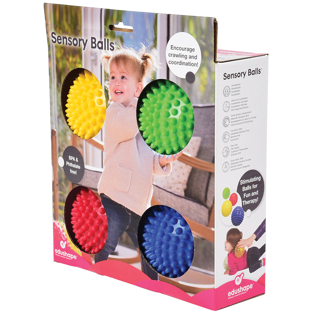 Edushape Set of 4 Textured Sensory Balls in Packaging