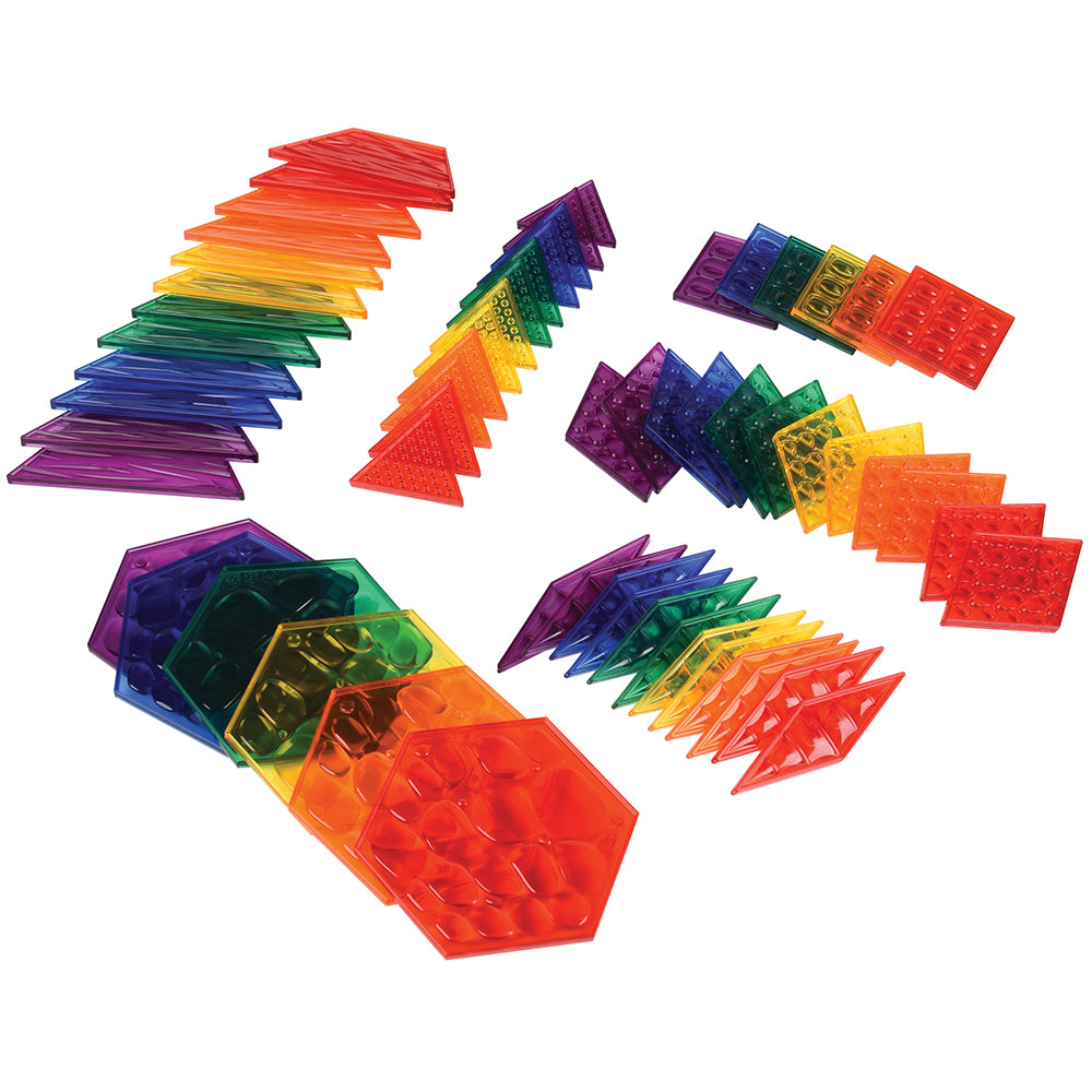 38 piece Set of Translucent Sensory Pattern Blocks