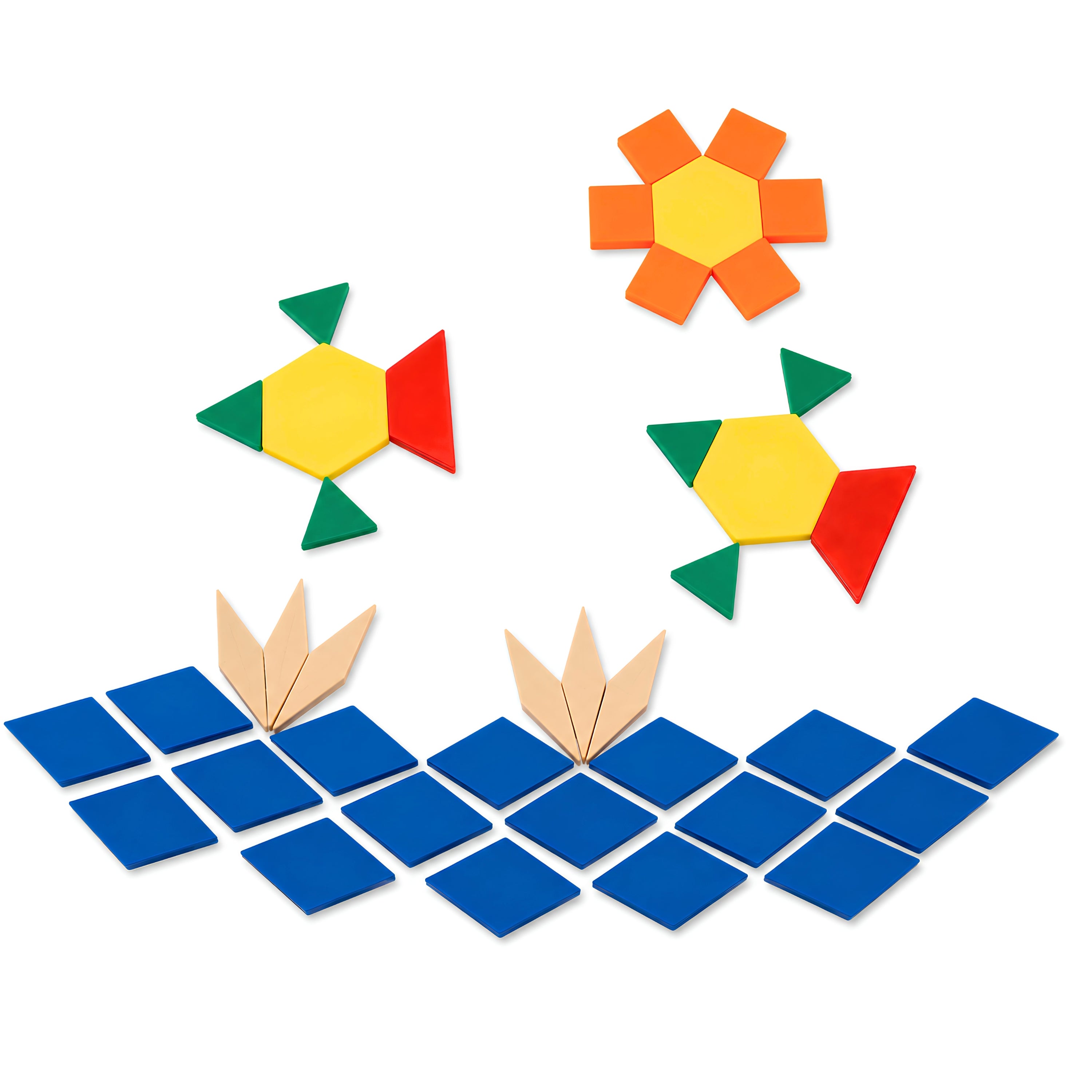 Wooden Pattern Blocks - 250 Pieces