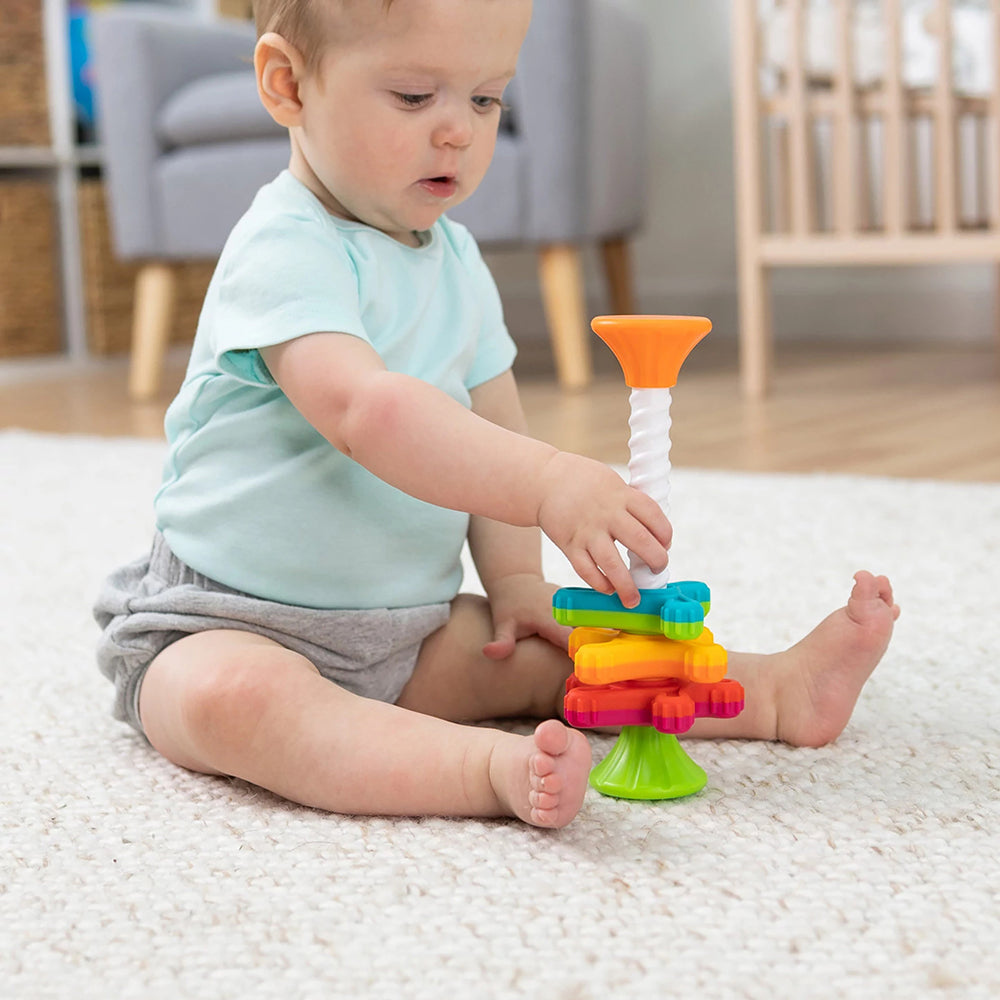 Toddler manipulative playtime with Mini Spinny