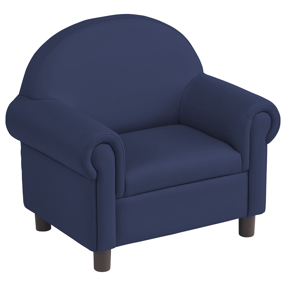 Little Lux Navy Preschool Lounge Chair | Adjustable Kids’ Soft Seat for Reading & Relaxation