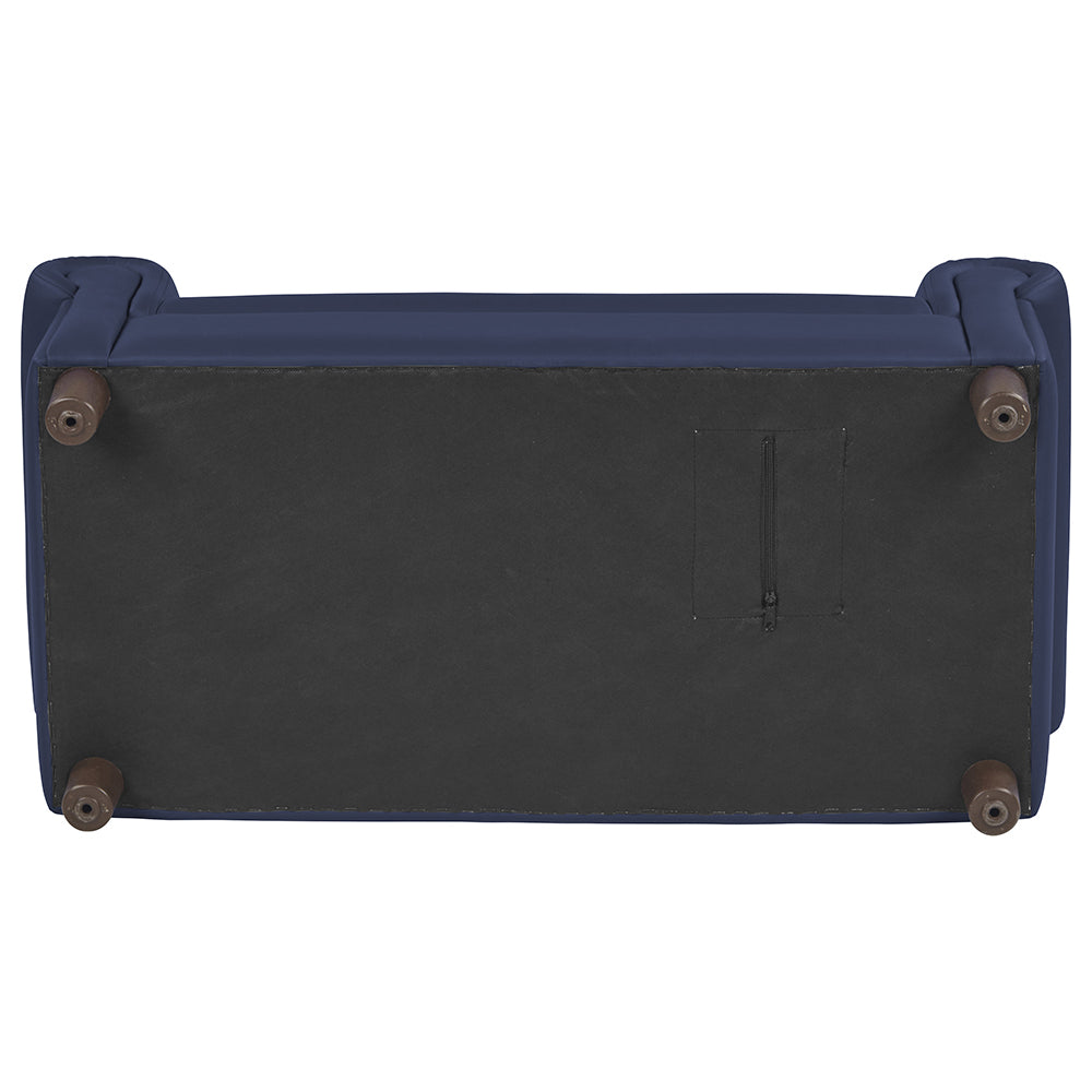 Bottom View of Little Lux Navy Preschool Sofa