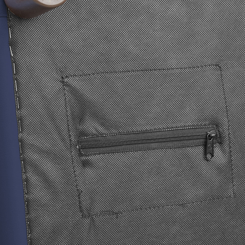 Zipper Pouch for storing legs on Little Lux Navy Preschool Chair & Sofa Set